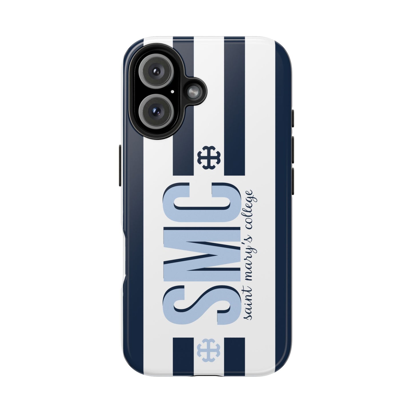 Saint Mary's College Navy Blue Striped Phone Case | French Cross | Better in Blue Co.
