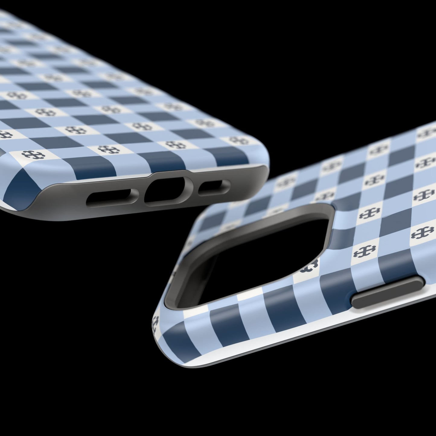 Saint Mary's College Gingham French Cross Magnetic Phone Case | Belles Blue | Better in Blue Co.