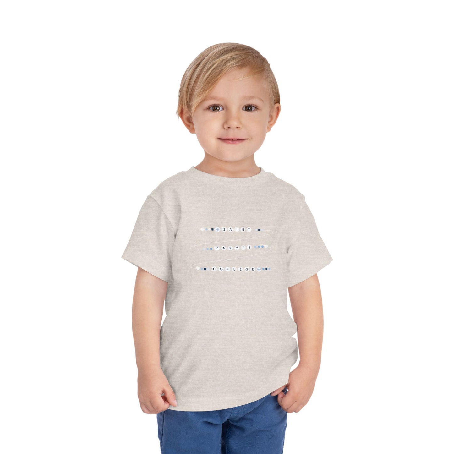 Saint Mary's College Friendship Bracelet  Toddler Short Sleeve Tee| Belles Blue | Smick | Better in Blue Co.
