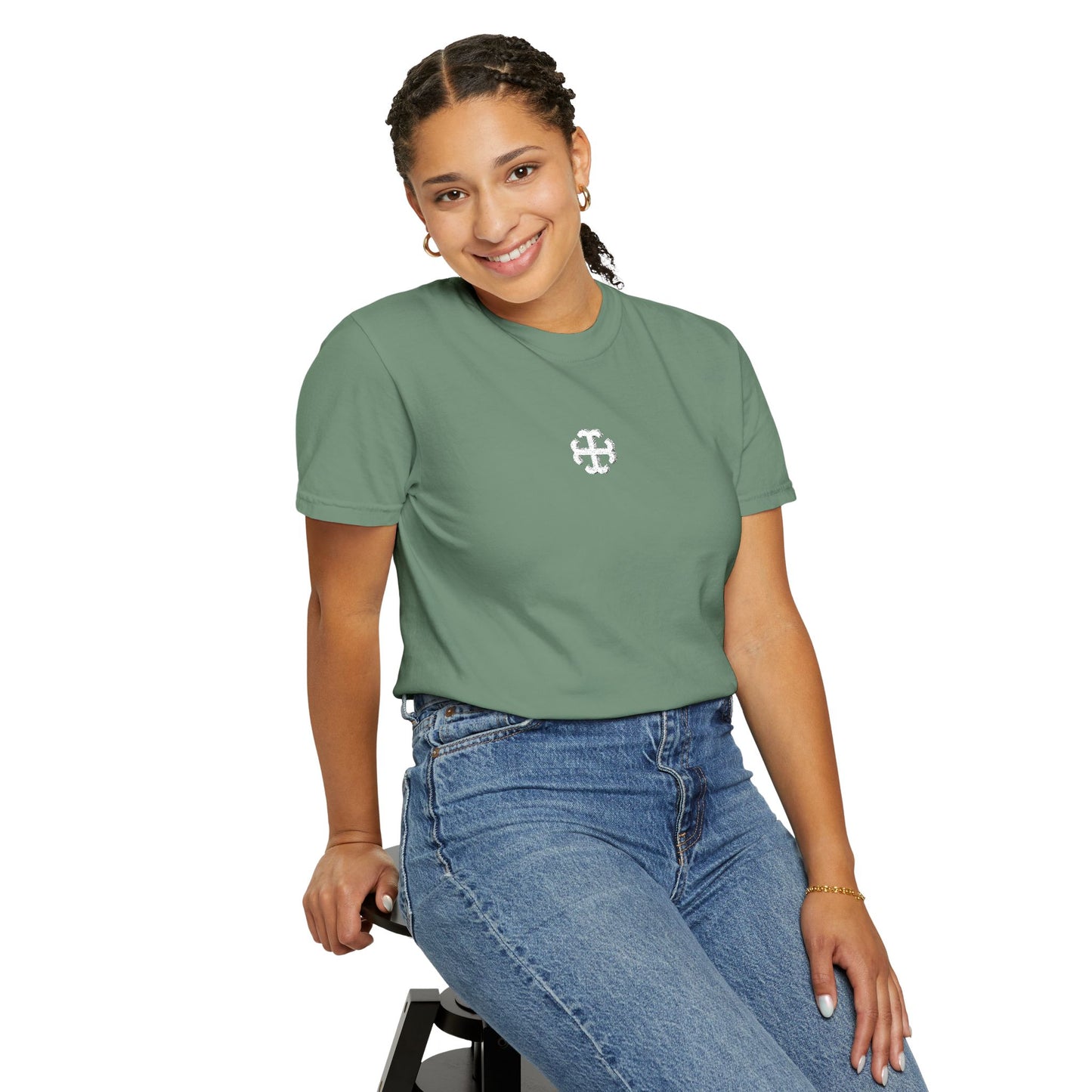 Saint Mary's College Embroidered French Cross Tee | Belles | 1844 | Better in Blue Co.