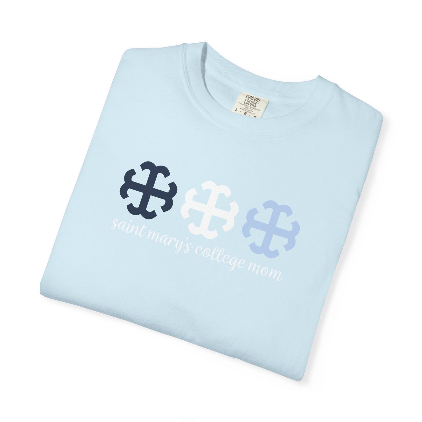 Saint Mary's College French Cross Mom Tee | Belles | Smick | Better in Blue Co.