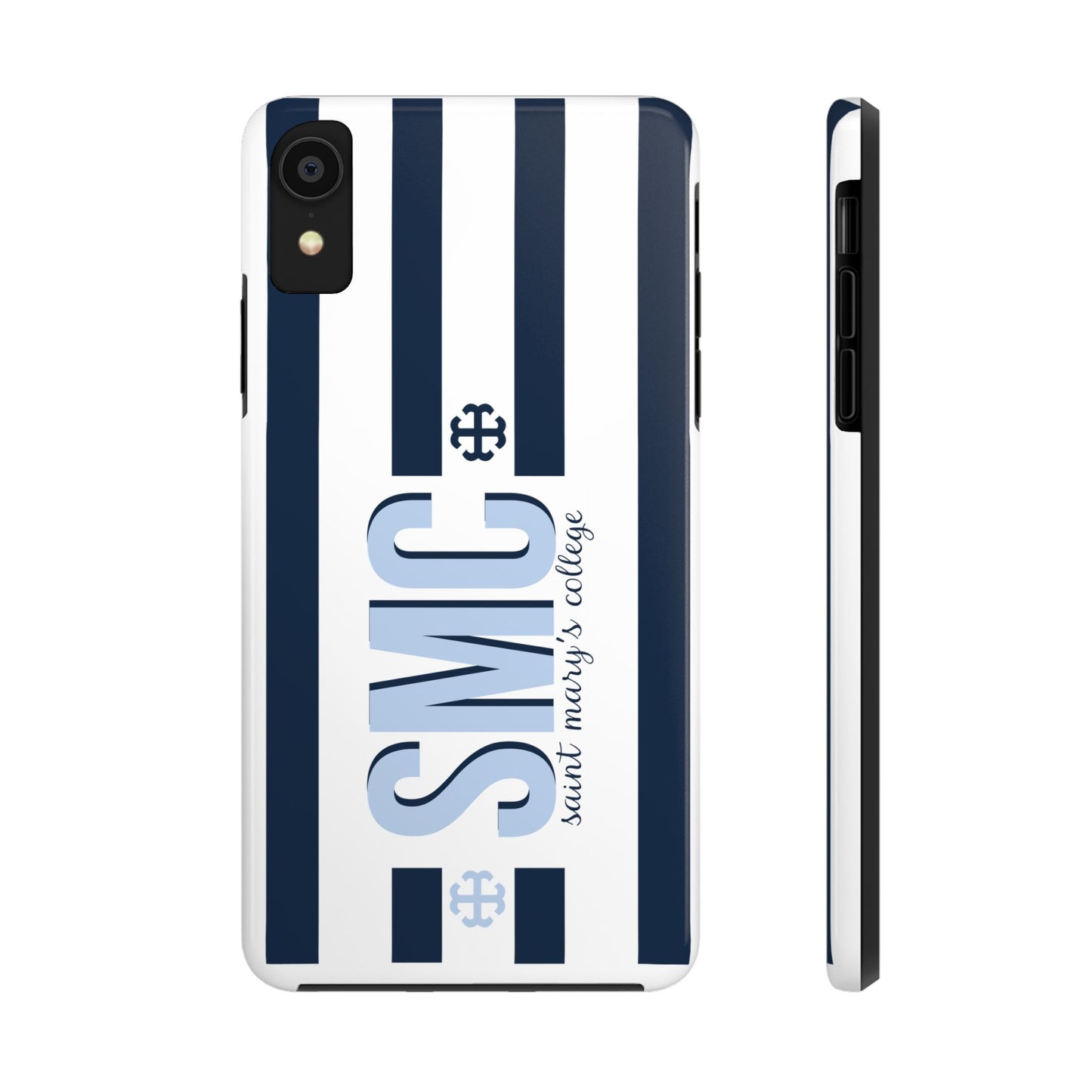 Saint Mary's College Navy Blue Striped Phone Case | French Cross | Better in Blue Co.