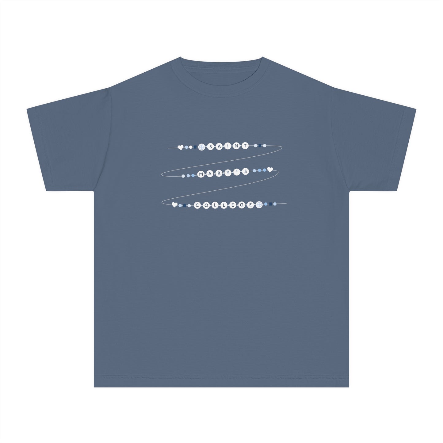 Saint Mary's College Friendship Bracelet Youth Midweight Tee | Belles Blue | Smick | Better in Blue Co.