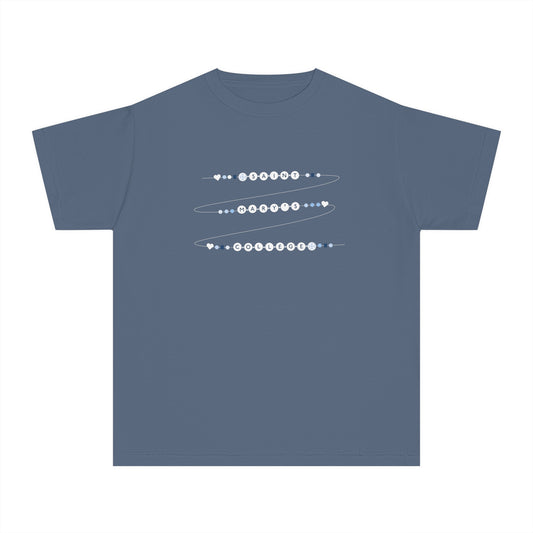 Saint Mary's College Friendship Bracelet Youth Midweight Tee | Belles Blue | Smick | Better in Blue Co.