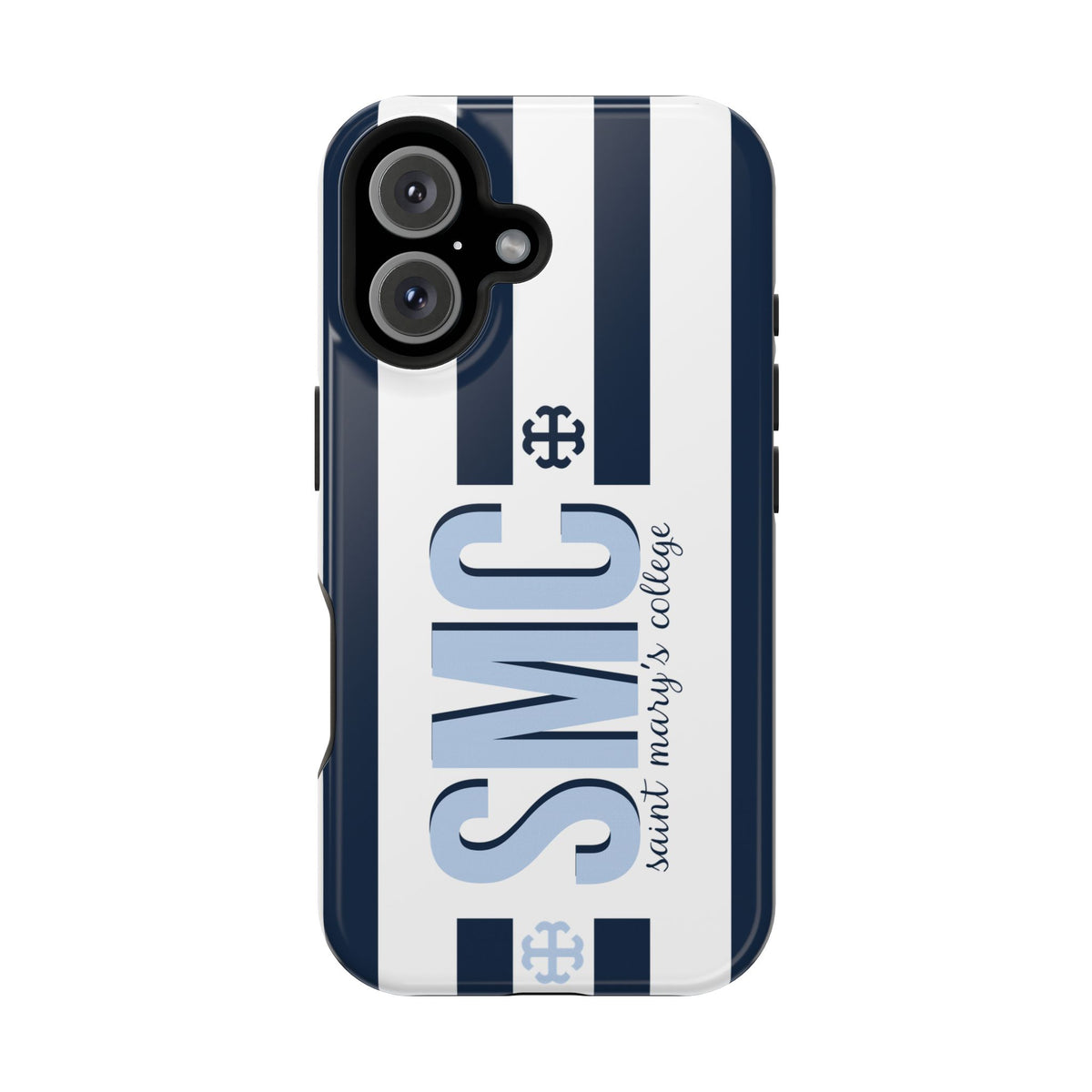 Saint Mary's College Navy Blue Striped Phone Case | French Cross | Better in Blue Co.