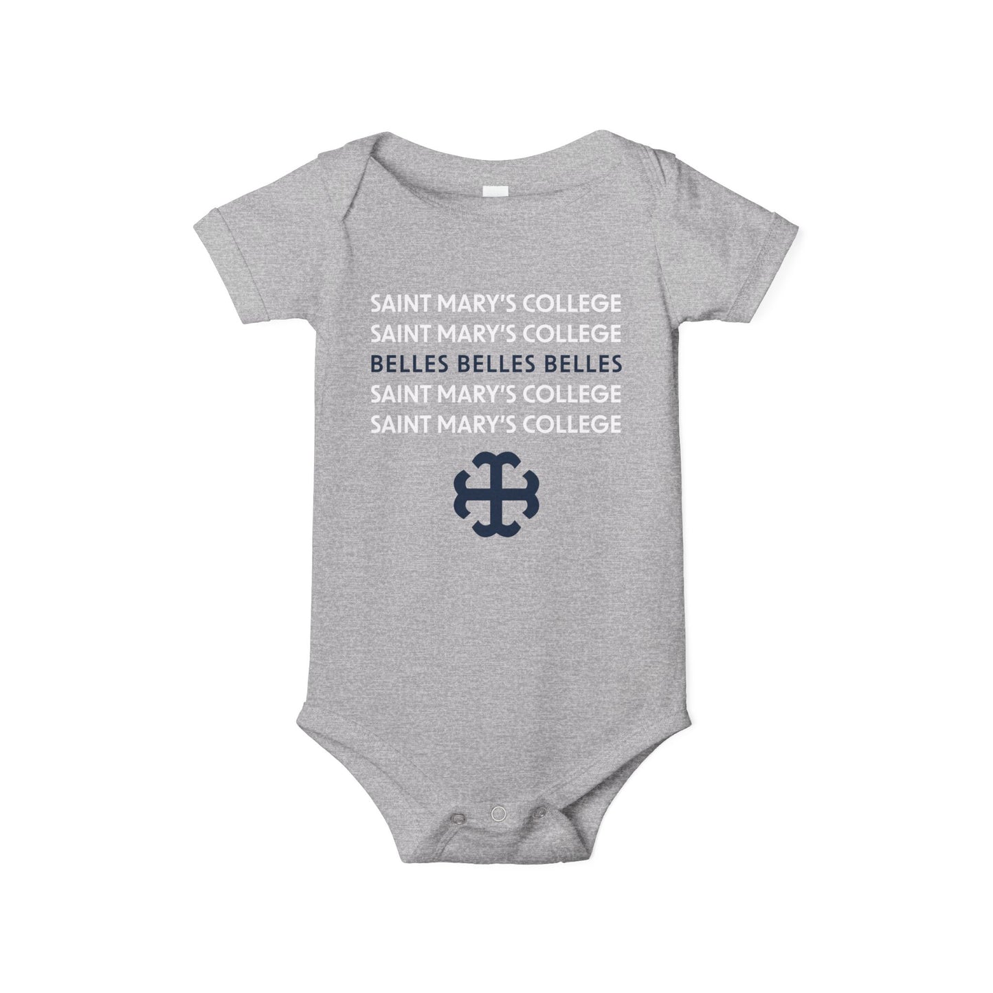 Saint Mary's College Baby Onesie No. 2 | French Cross | Better in Blue Co.