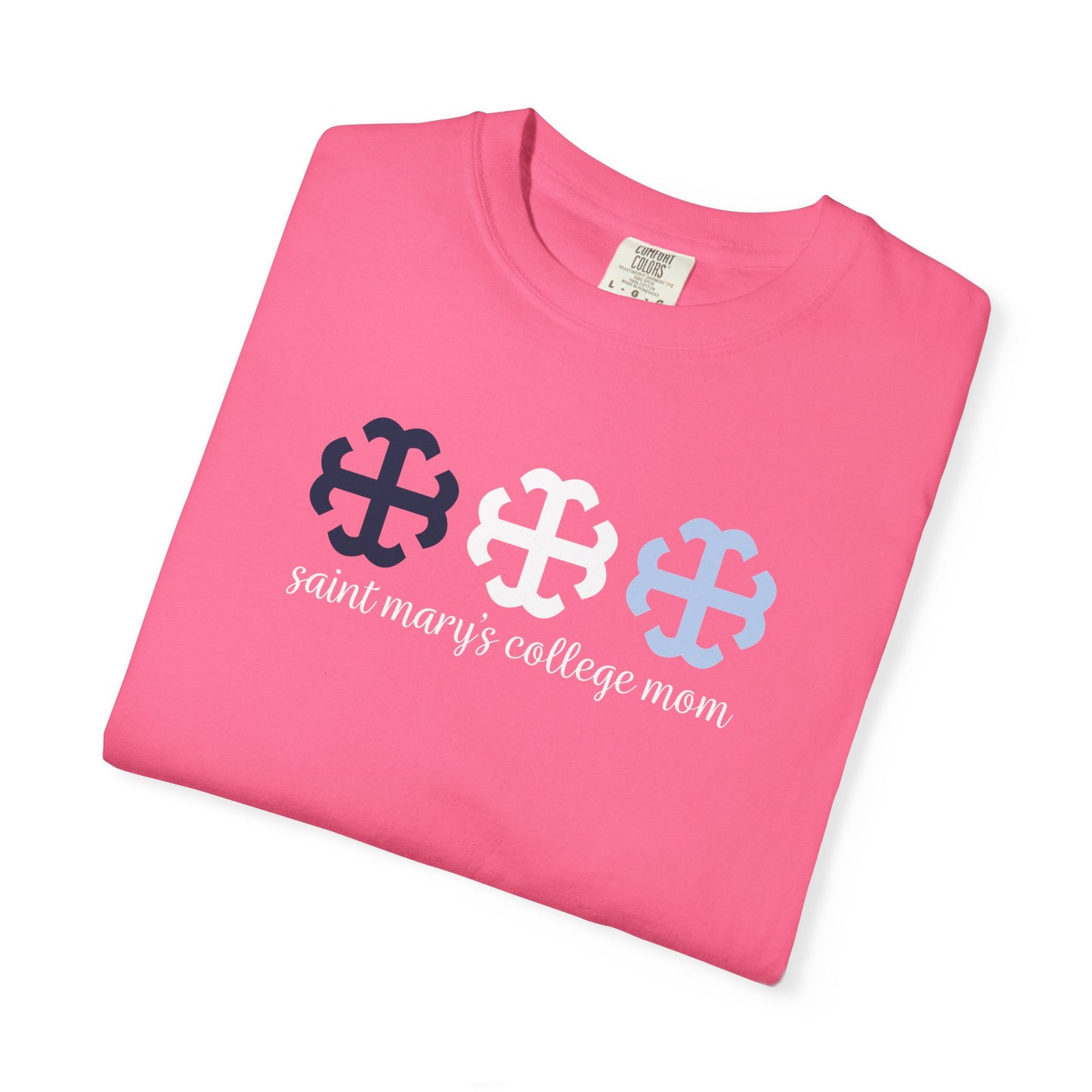 Saint Mary's College French Cross Mom Tee | Belles | Smick | Better in Blue Co.
