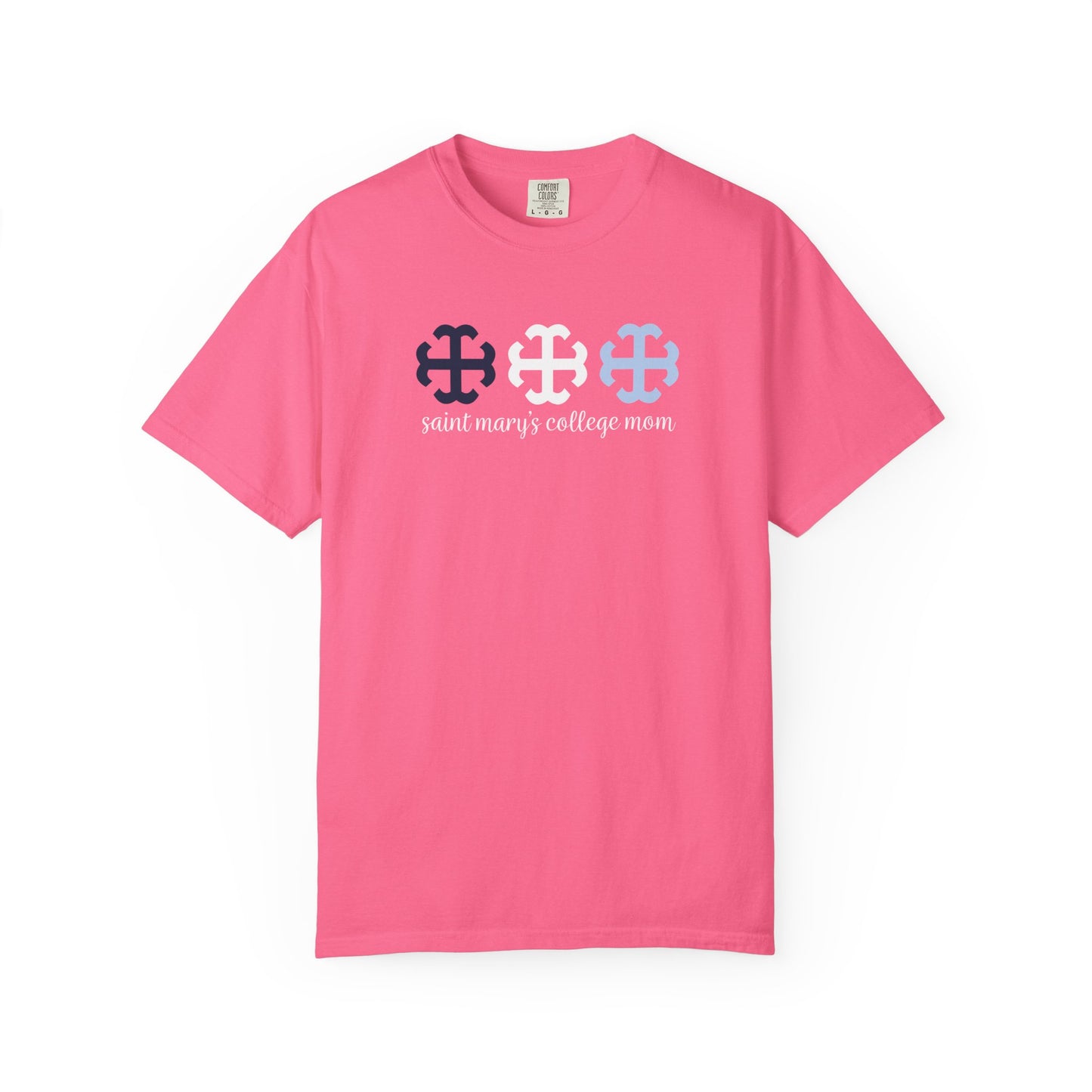 Saint Mary's College French Cross Mom Tee | Belles | Smick | Better in Blue Co.