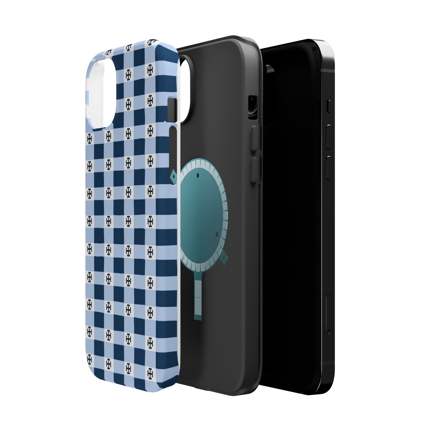 Saint Mary's College Gingham French Cross Magnetic Phone Case | Belles Blue | Better in Blue Co.