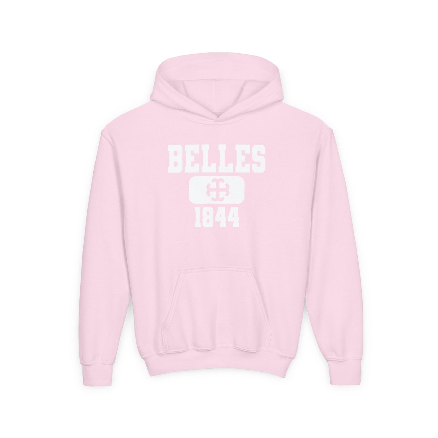 Youth Saint Mary's College Belles 1844 Heavy Blend Hooded Sweatshirt | French Cross | Better in Blue Co.
