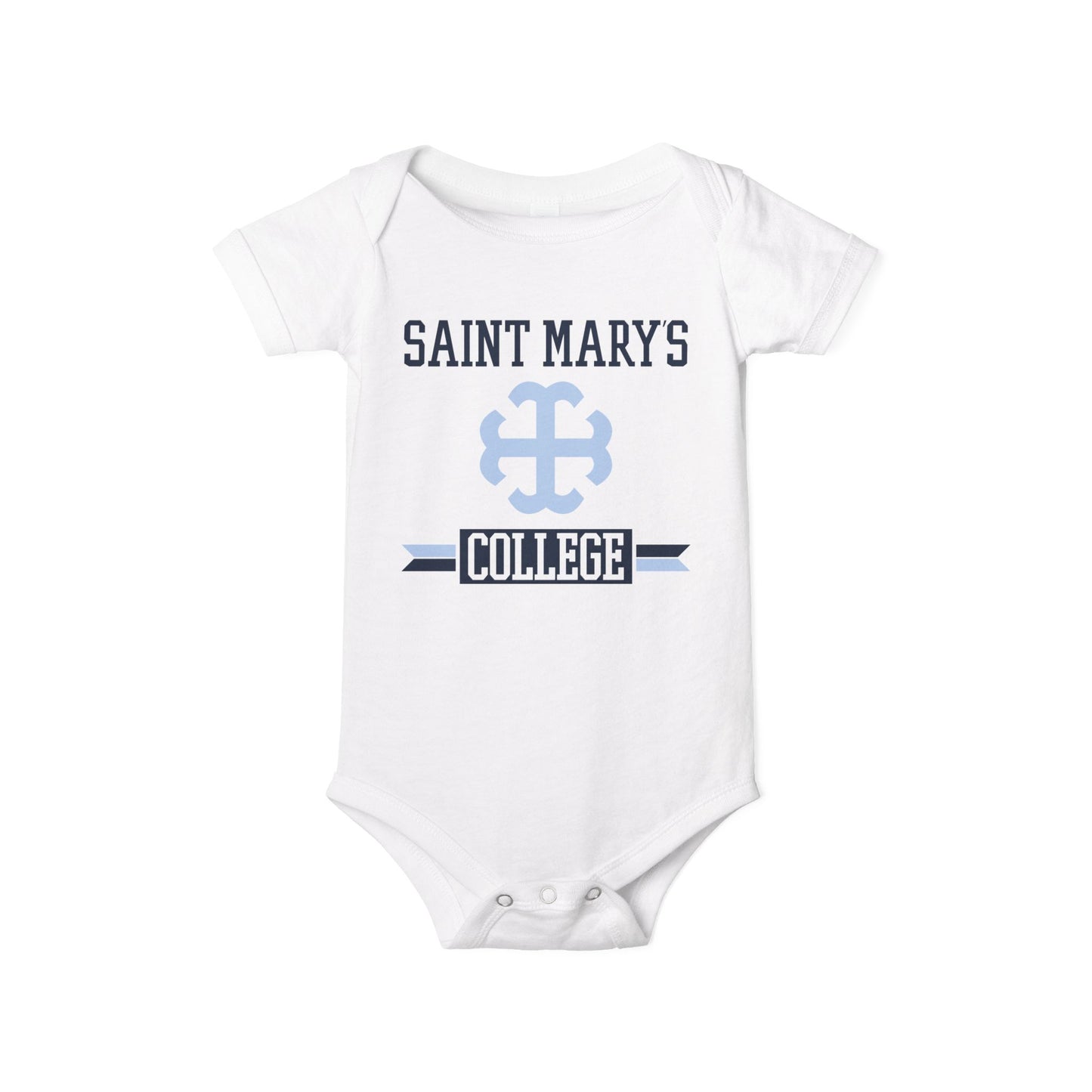 Saint Mary's College Baby Onesie No. 1 | French Cross | Better in Blue Co.