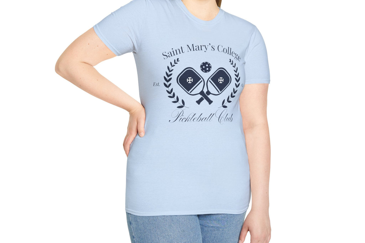 Saint Mary's College Pickleball Club T-Shirt | French Cross | Better in Blue Co.