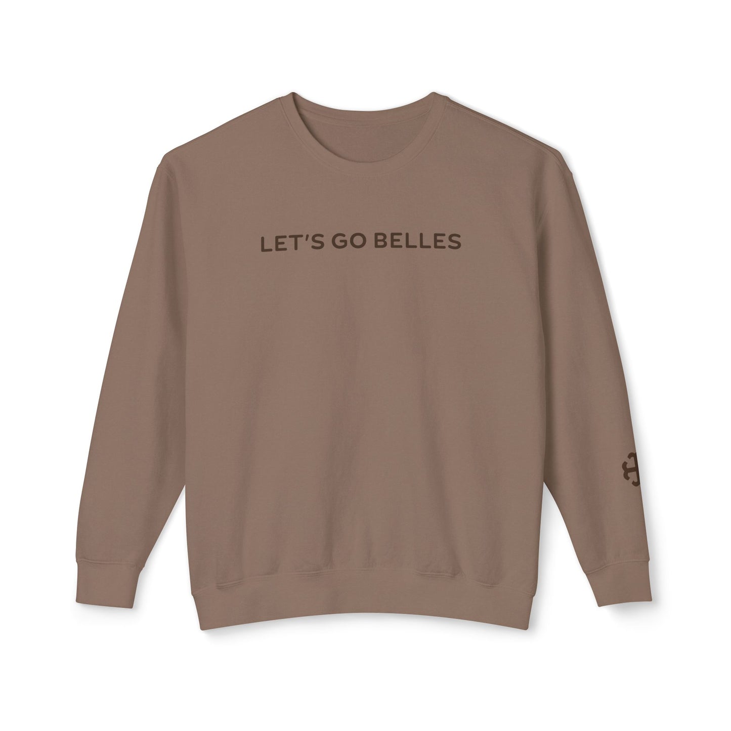 Saint Mary's College "Let's Go Belles" with French Cross Lightweight Crewneck | 1844 | Smick | Better in Blue Co.