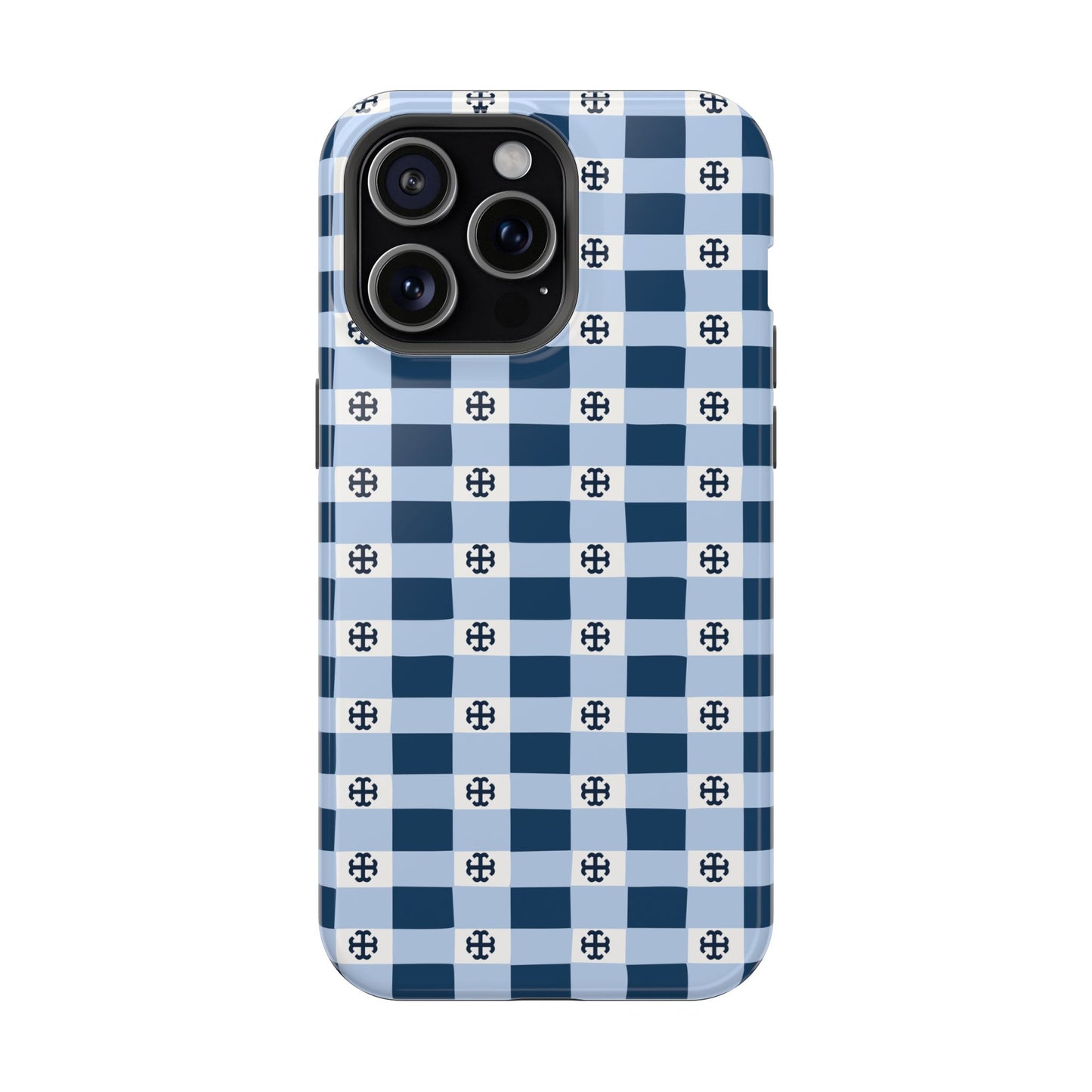 Saint Mary's College Gingham French Cross Magnetic Phone Case | Belles Blue | Better in Blue Co.