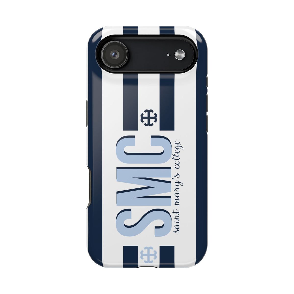Saint Mary's College Navy Blue Striped Phone Case | French Cross | Better in Blue Co.