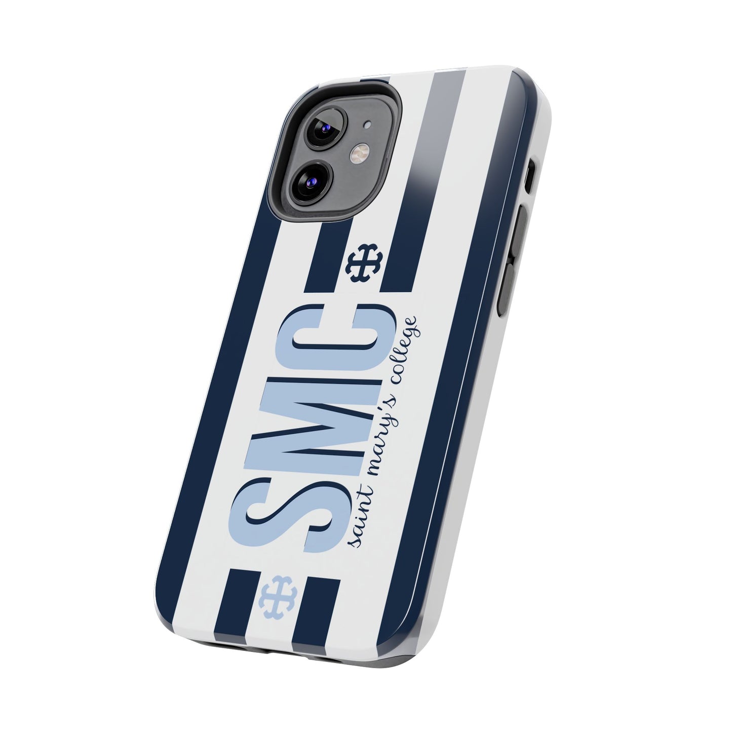 Saint Mary's College Navy Blue Striped Phone Case | French Cross | Better in Blue Co.