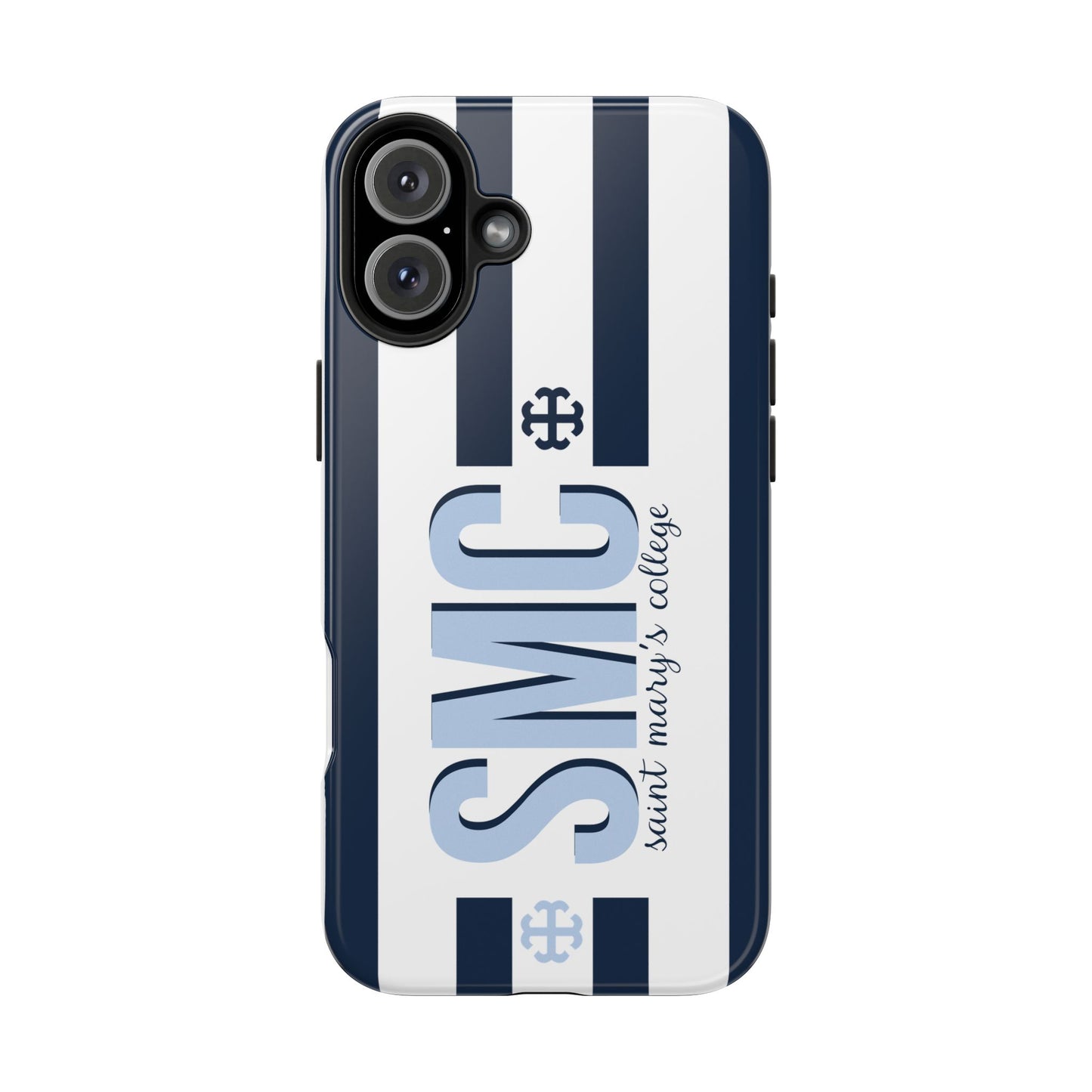 Saint Mary's College Navy Blue Striped Phone Case | French Cross | Better in Blue Co.