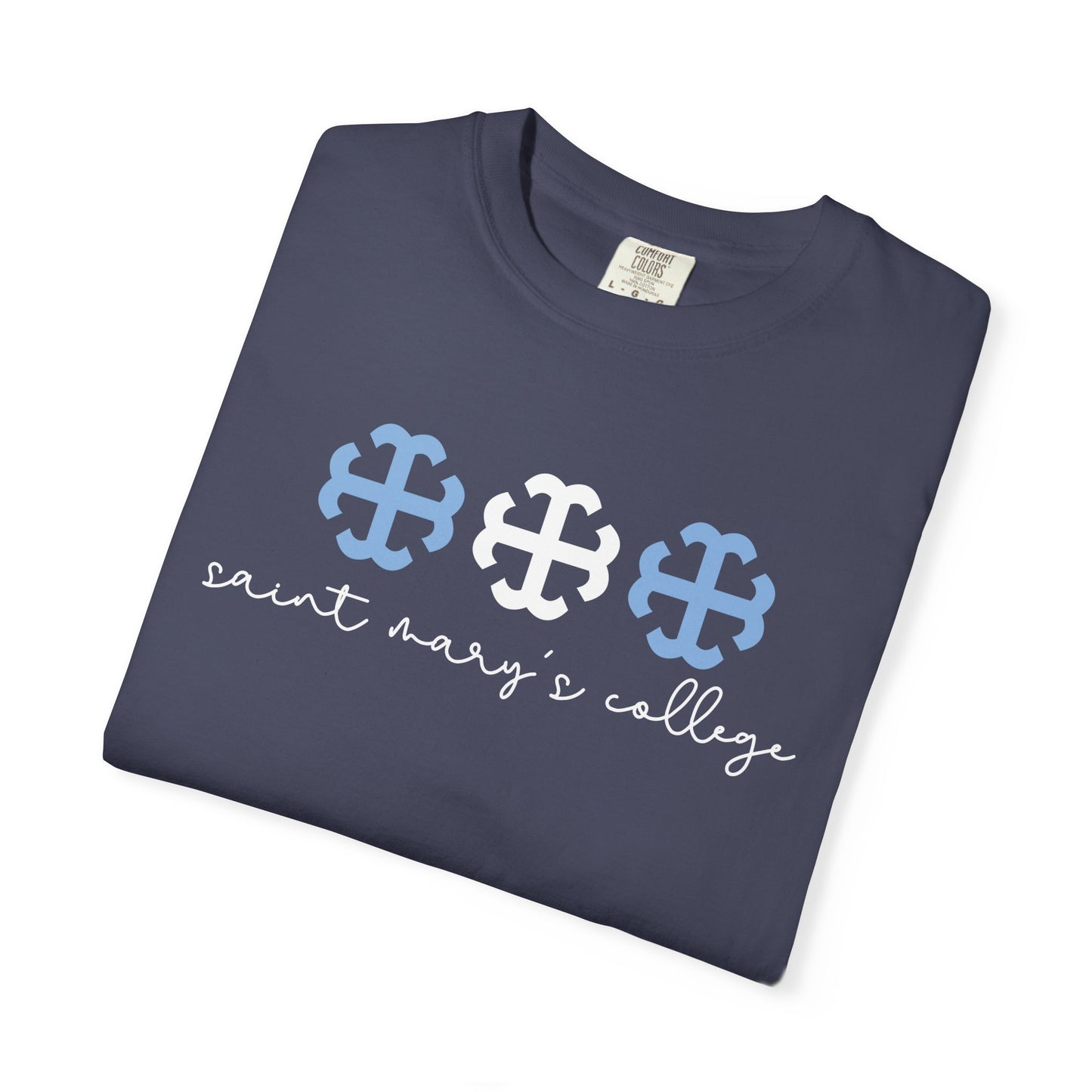 Saint Mary's College Triple French Cross Tee 2.0 | Belles Blue | Better in Blue Co.