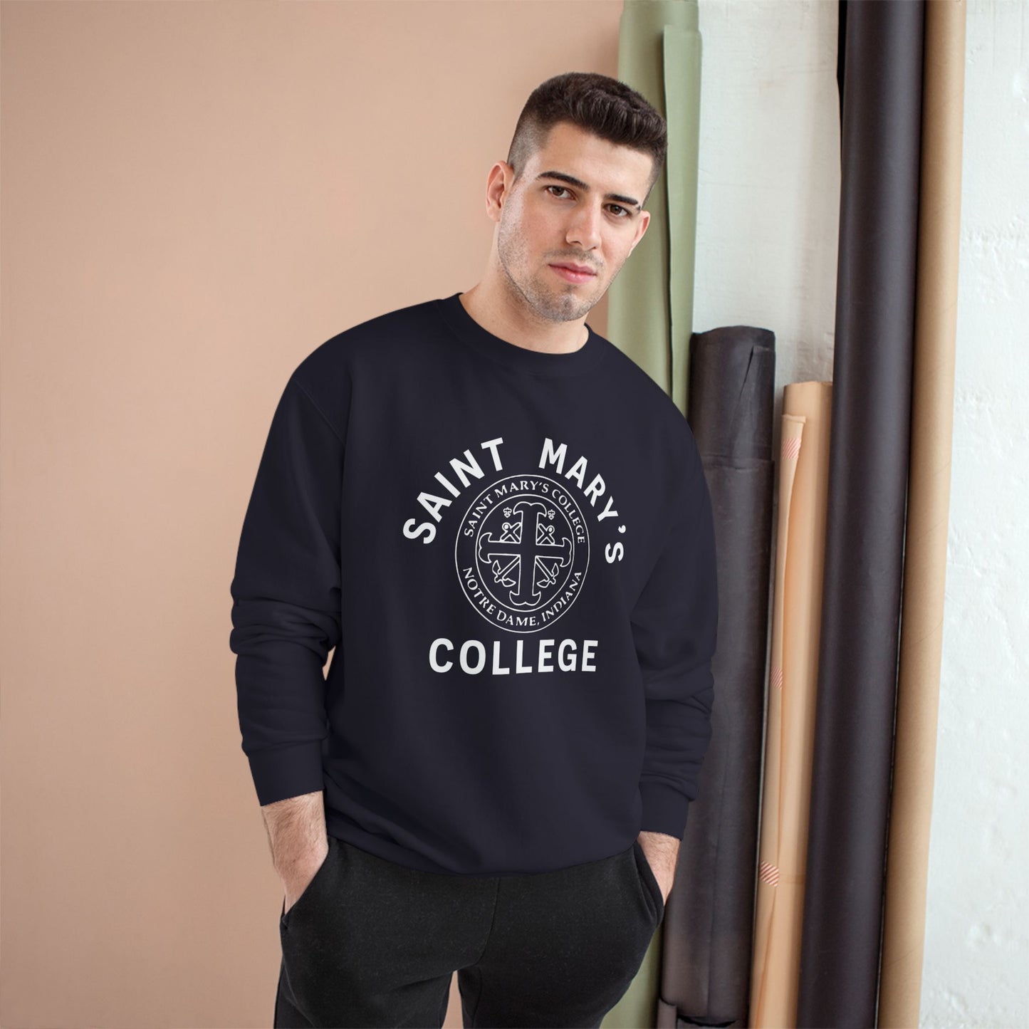 Saint Mary's College Crewneck | French Cross | Belles | Holy Cross | Better in Blue Co.