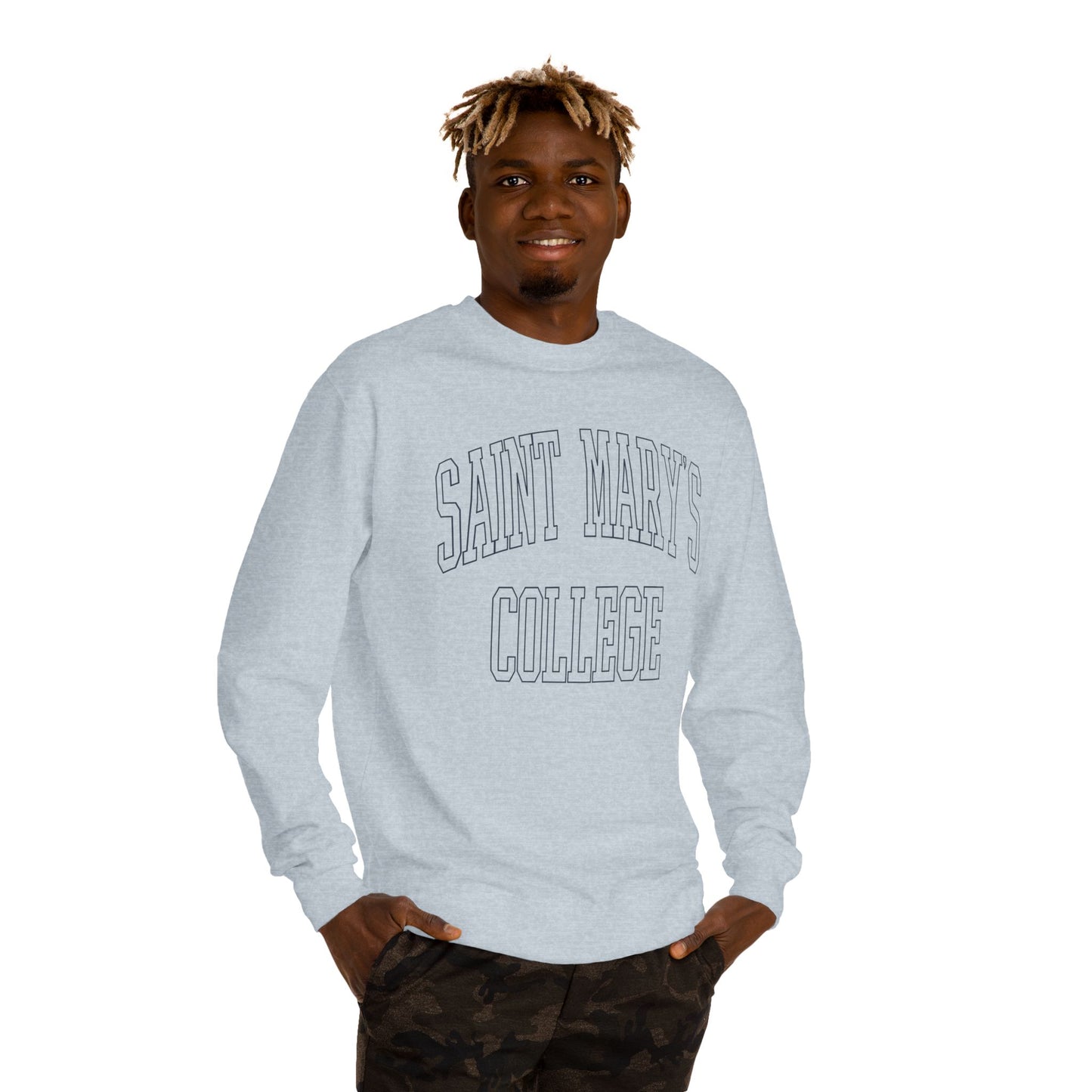 Saint Mary's College Outline Unisex Crew Neck Sweatshirt | Notre Dame, IN | Better in Blue Co.