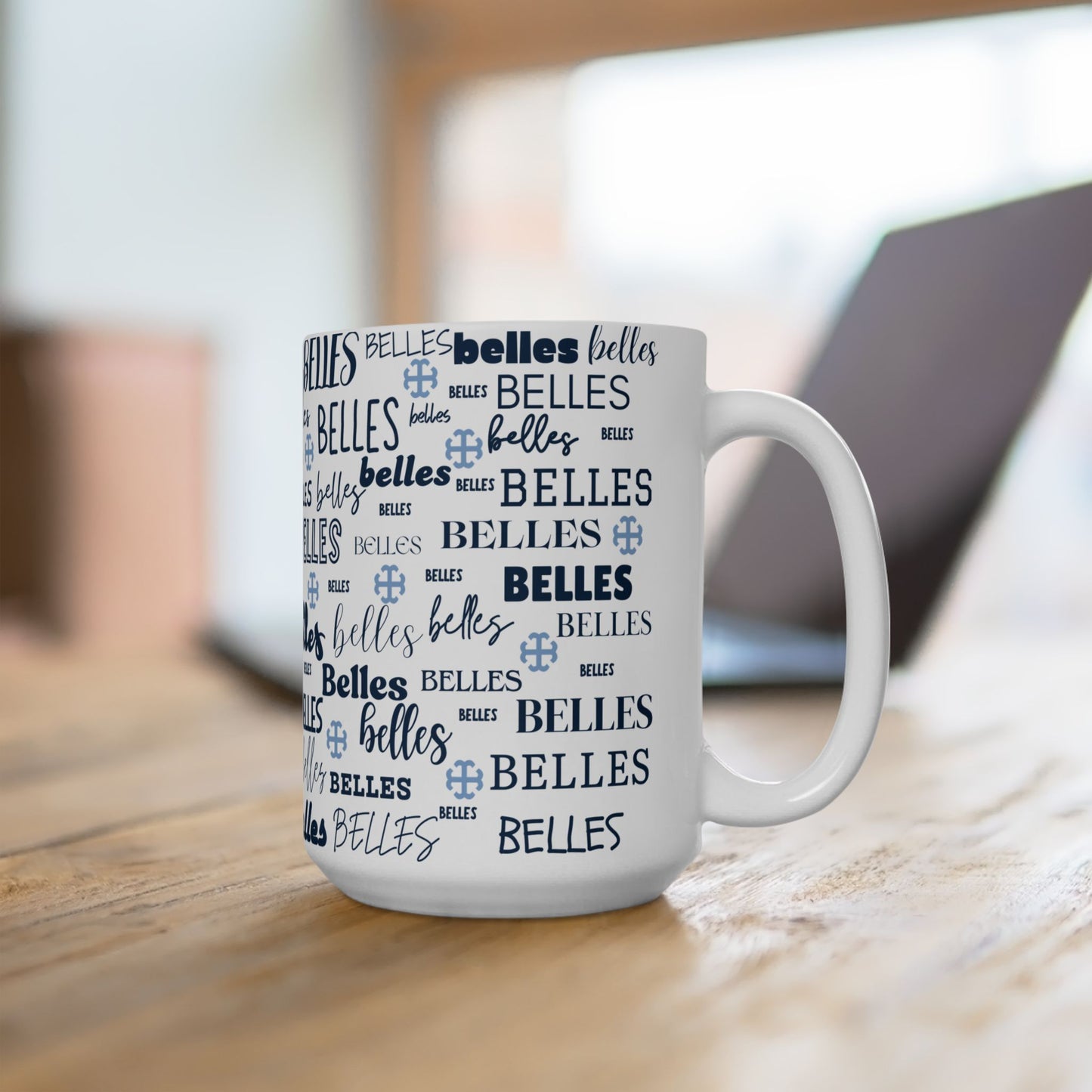 Saint Mary's College Belles Ceramic Mug | French Cross | Smick | Better in Blue Co.