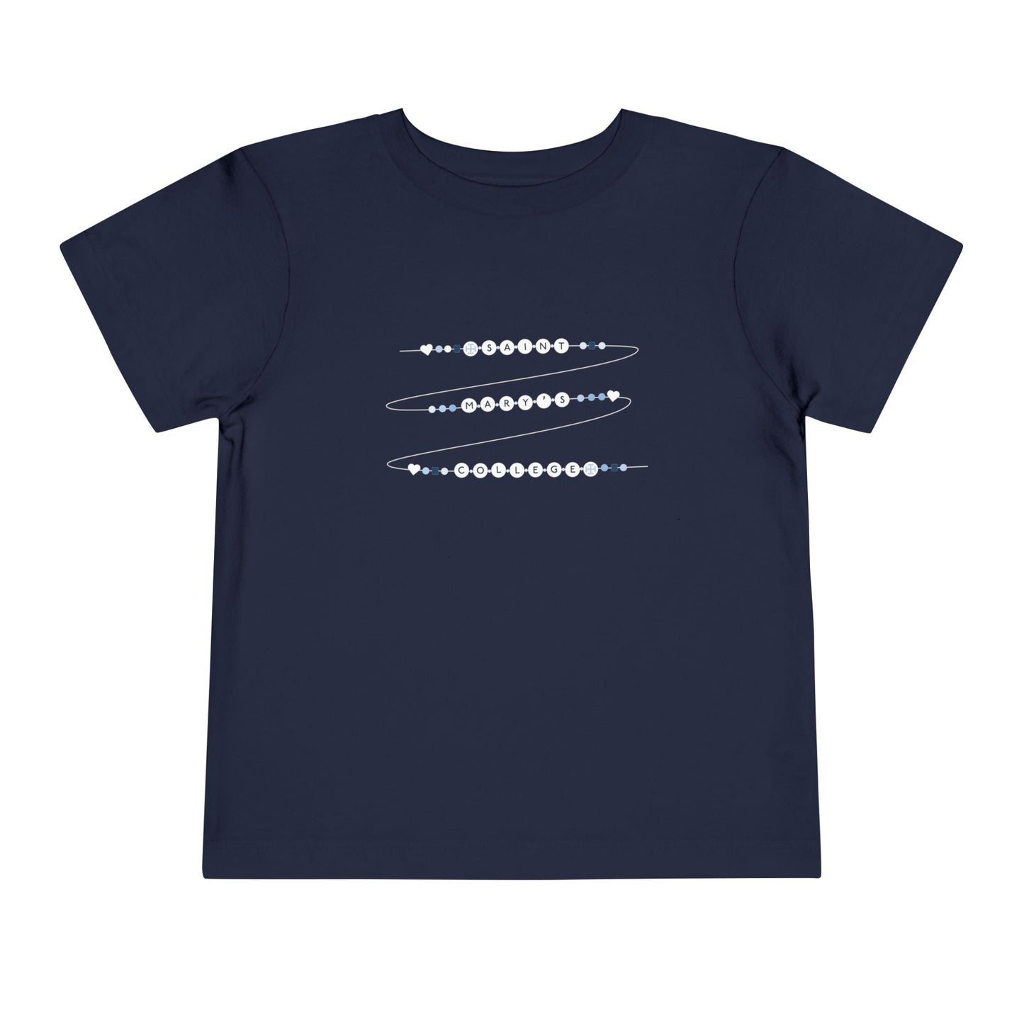 Saint Mary's College Friendship Bracelet  Toddler Short Sleeve Tee| Belles Blue | Smick | Better in Blue Co.