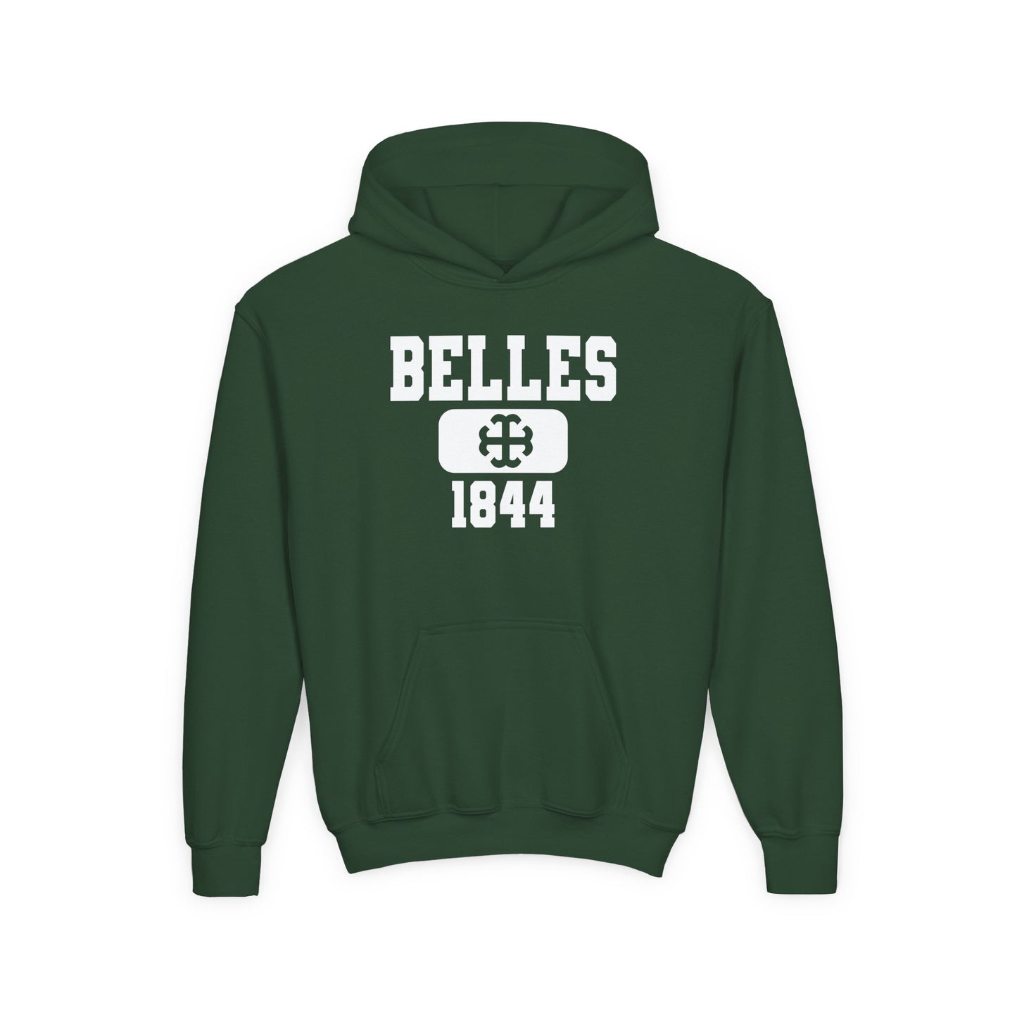 Youth Saint Mary's College Belles 1844 Heavy Blend Hooded Sweatshirt | French Cross | Better in Blue Co.