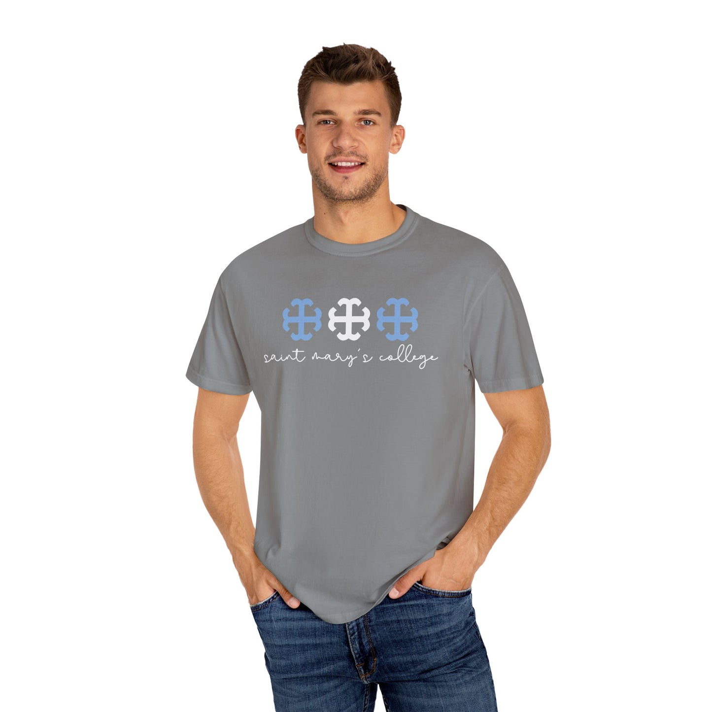 Saint Mary's College Triple French Cross Tee 2.0 | Belles Blue | Better in Blue Co.