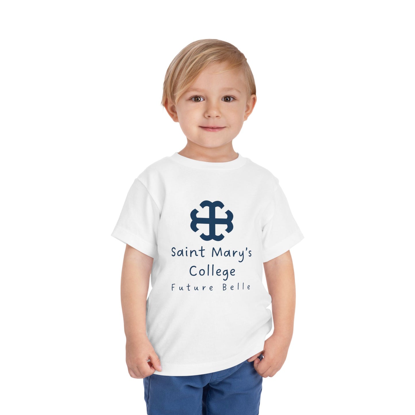 Saint Mary's College Future Belle Toddler Short Sleeve Tee | French Cross | Better in Blue Co.