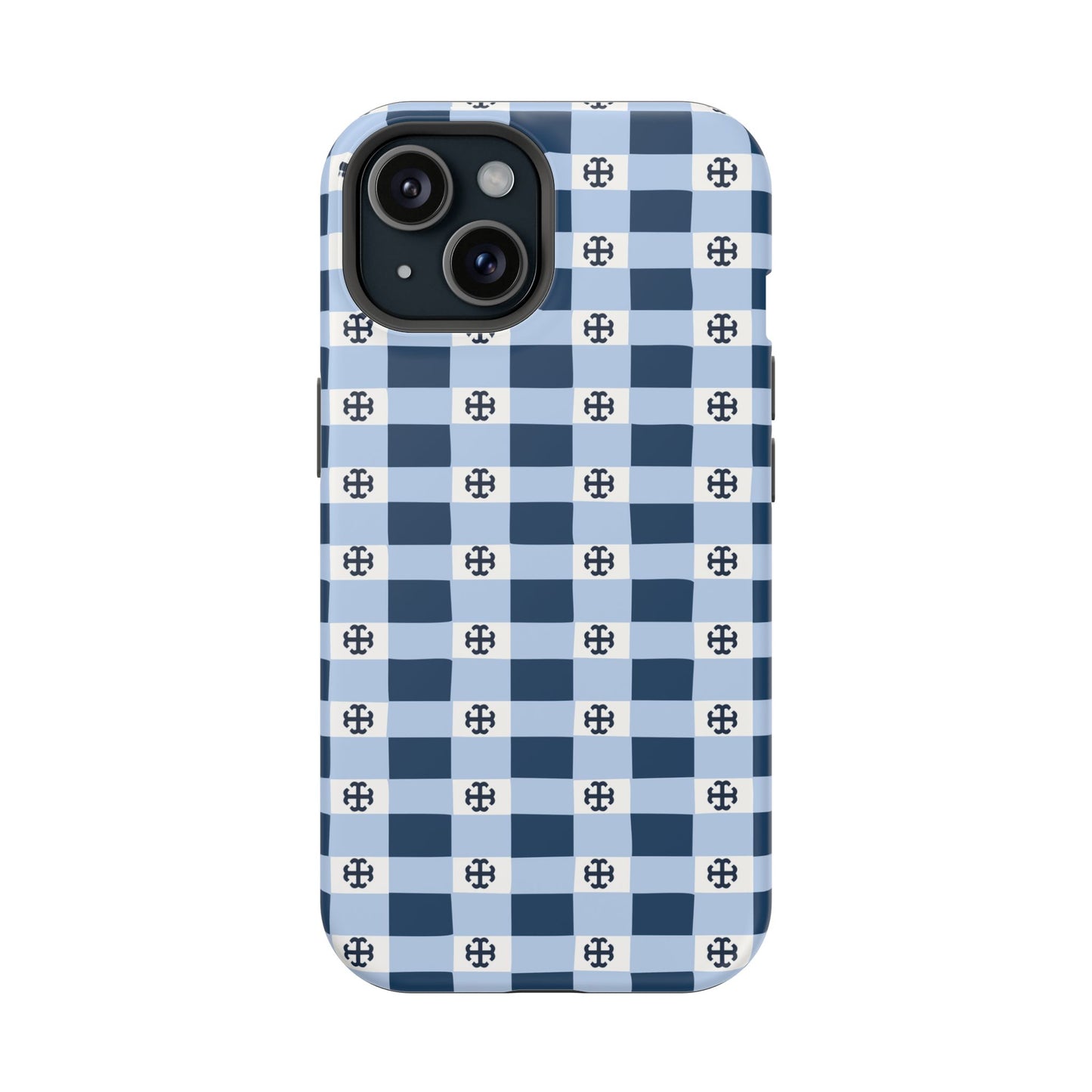 Saint Mary's College Gingham French Cross Magnetic Phone Case | Belles Blue | Better in Blue Co.