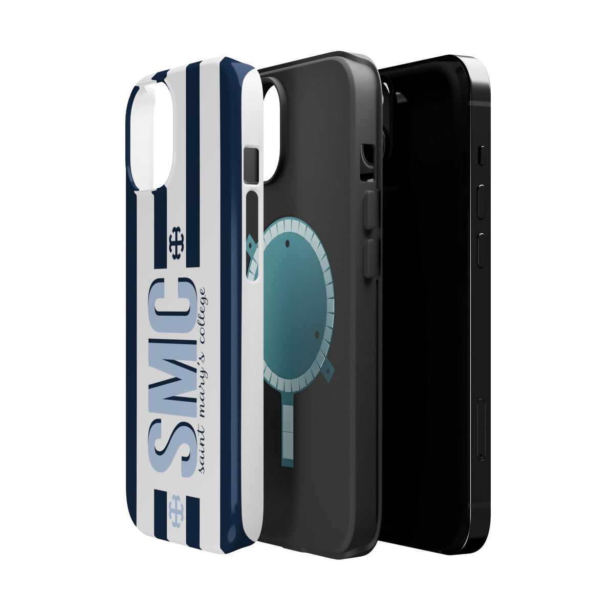 Saint Mary's College Navy Blue Striped Phone Case | French Cross | Better in Blue Co.