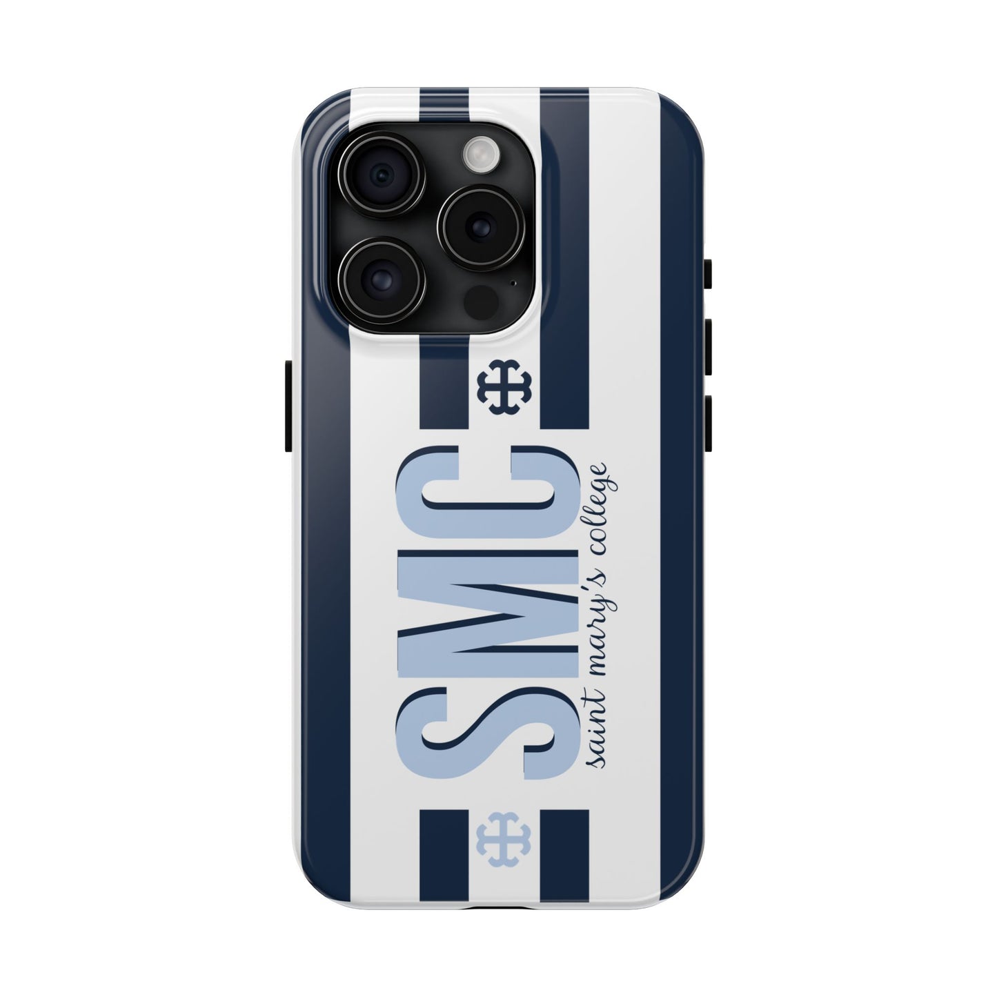 Saint Mary's College Navy Blue Striped Phone Case | French Cross | Better in Blue Co.
