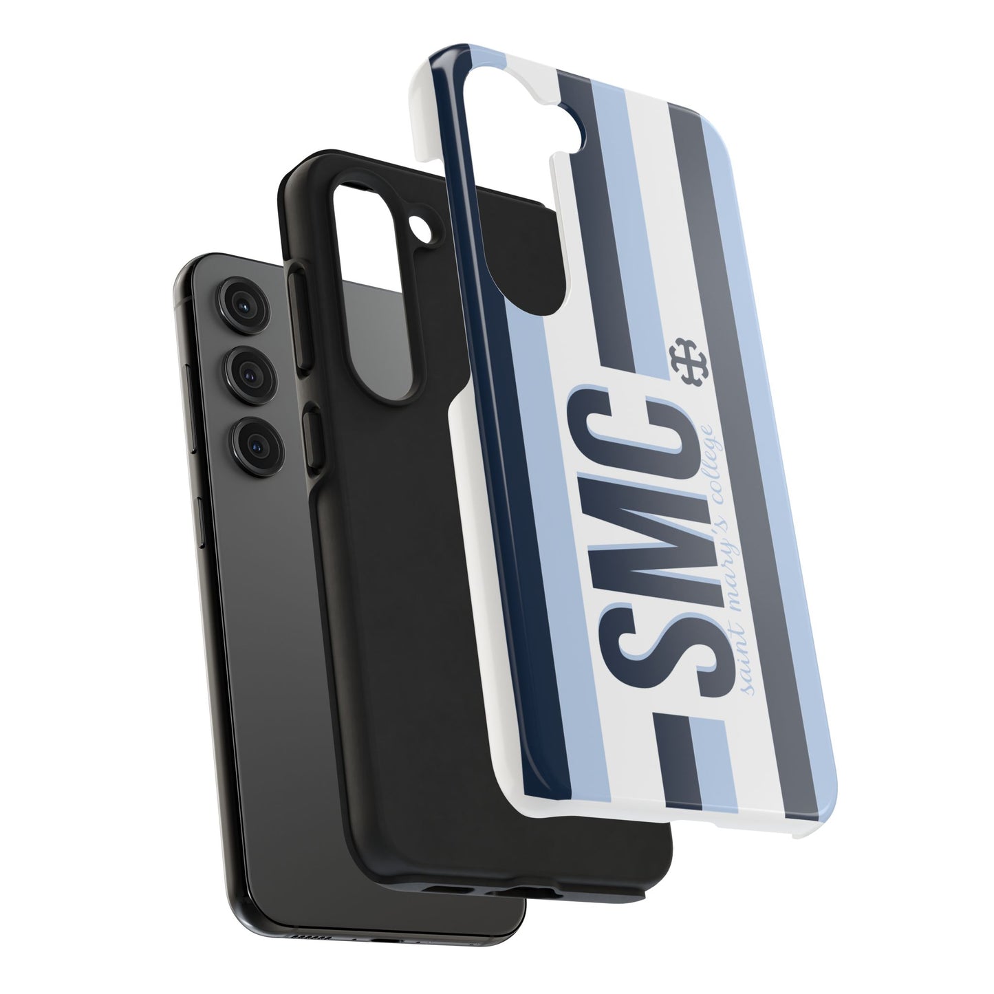 Saint Mary's College Phone Case SMC Navy/Belles Blue/White French Cross | Better in Blue Co.