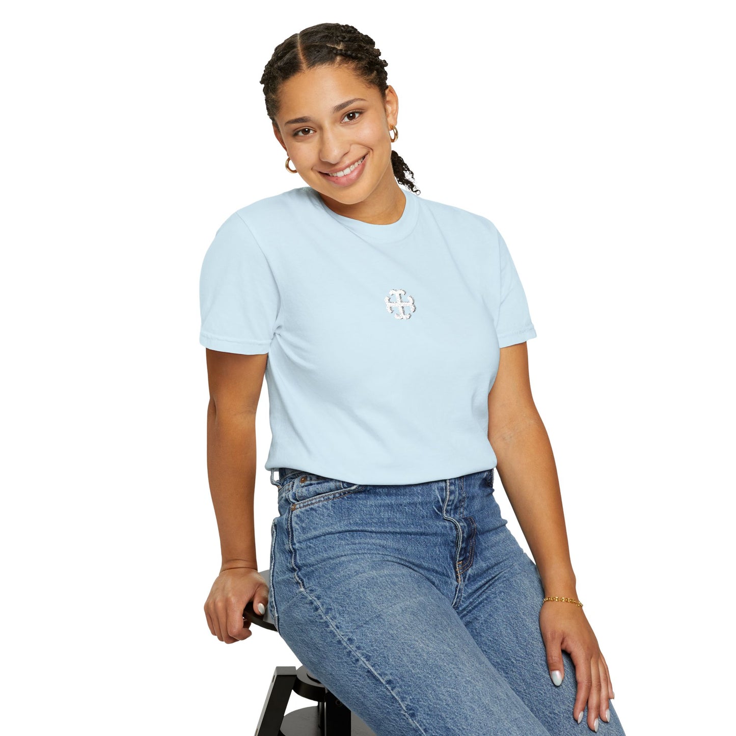 Saint Mary's College Embroidered French Cross Tee | Belles | 1844 | Better in Blue Co.