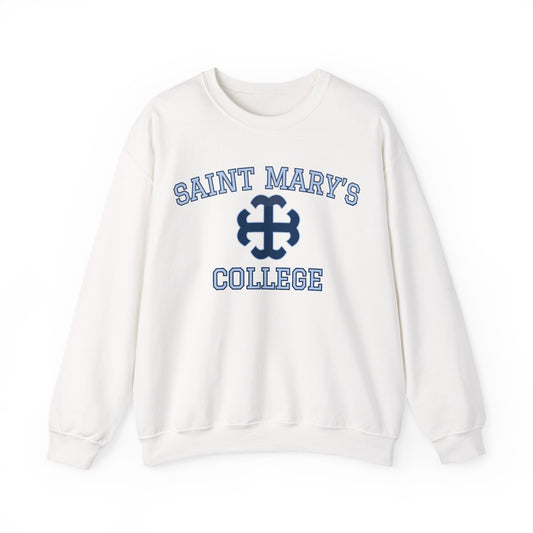 Saint Mary's College Crewneck Navy/Belles Blue | Smick | French Cross