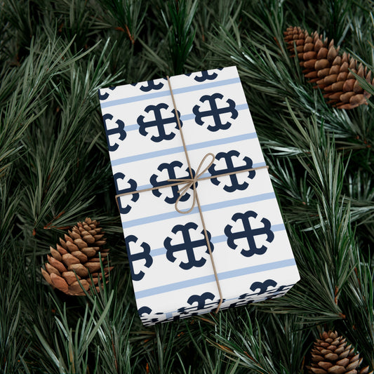 Saint Mary's College Wrapping Paper No. 5 | Belles Blue | French Cross | Better in Blue Co. |