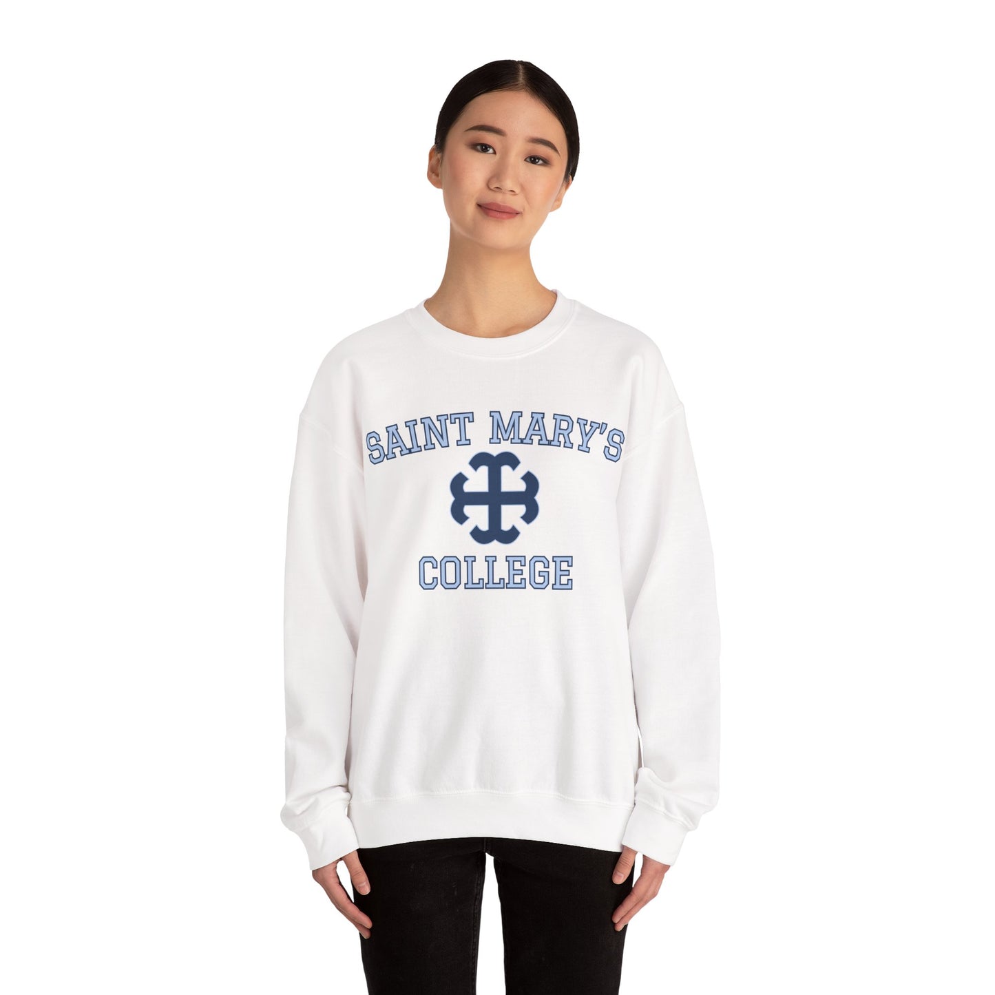 Saint Mary's College Crewneck Navy/Belles Blue | Smick | French Cross