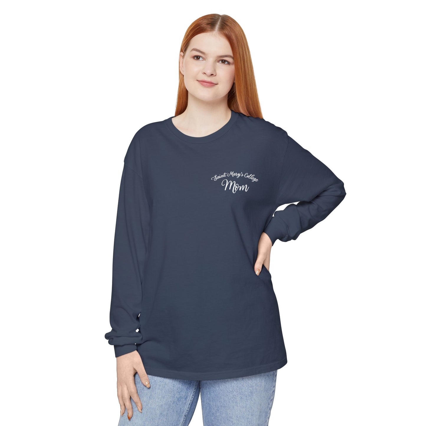 Saint Mary's College "Mom" Long Sleeve | The Best Moms | Comfort Colors