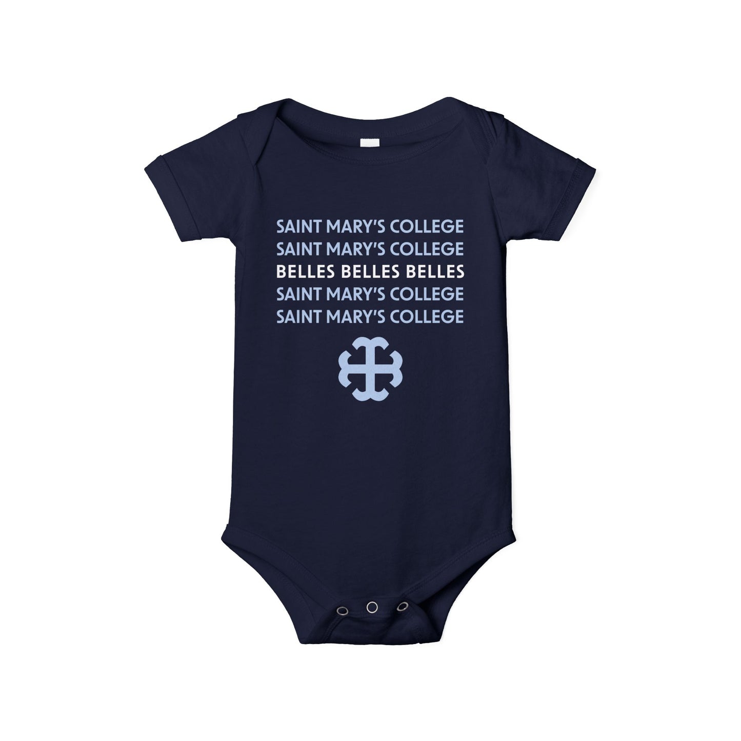 Saint Mary's College Baby Onesie No. 2 | French Cross | Better in Blue Co.