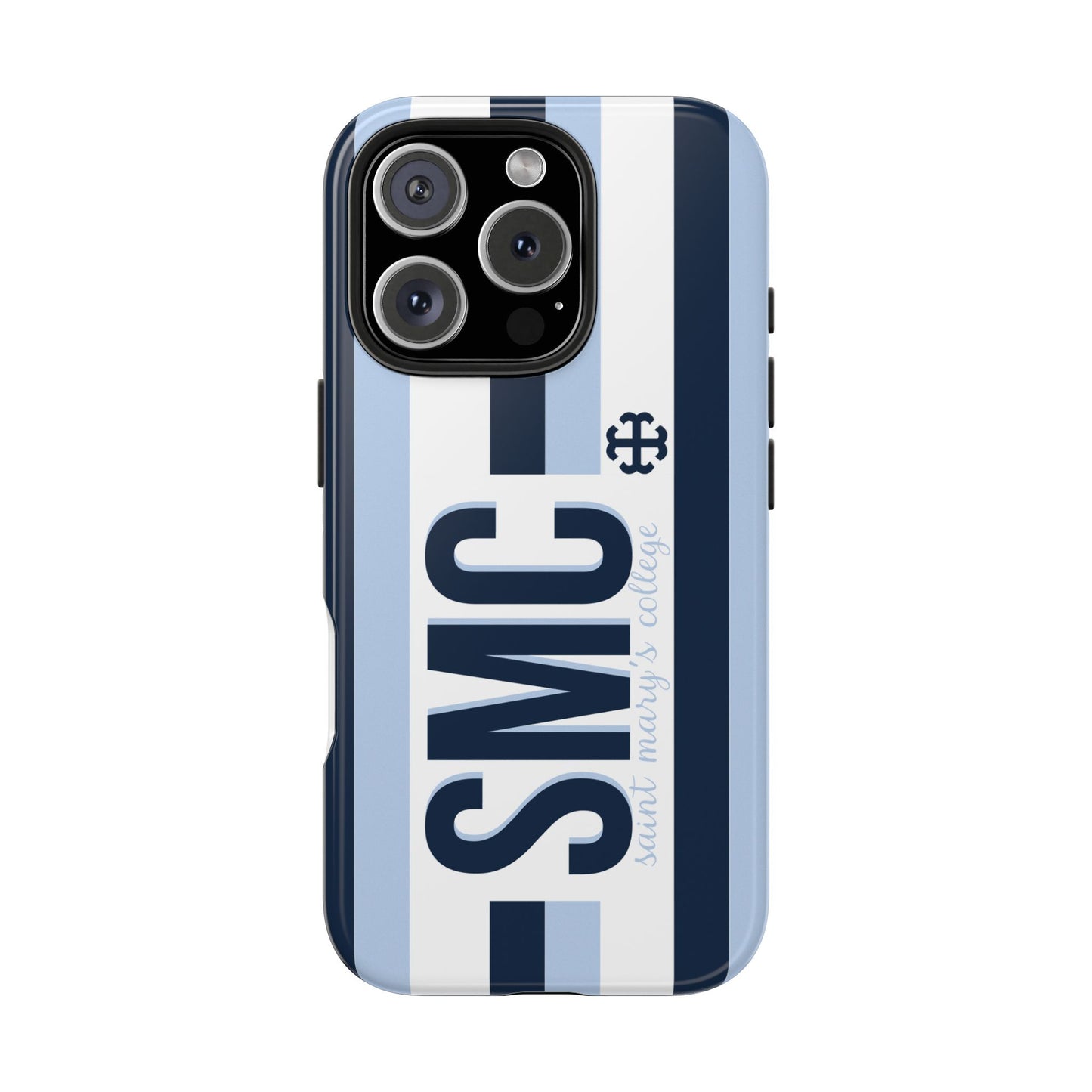 Saint Mary's College Phone Case SMC Navy/Belles Blue/White French Cross | Better in Blue Co.