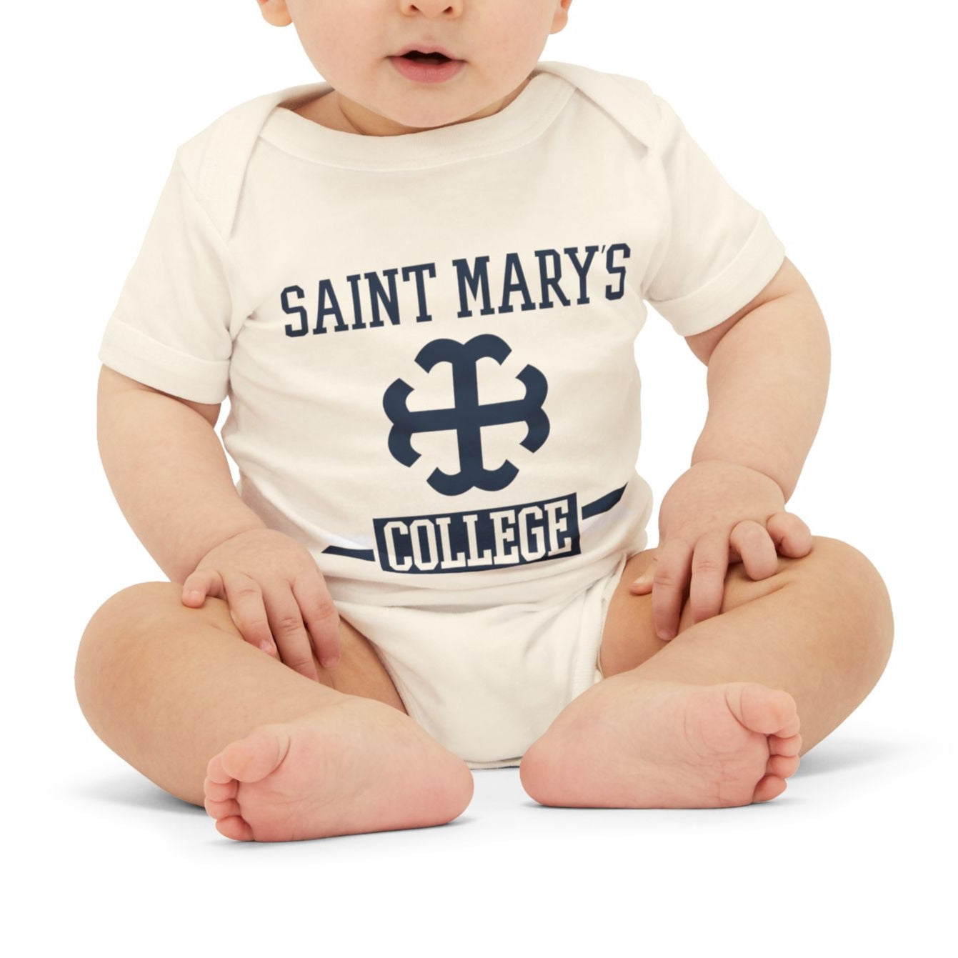 Saint Mary's College Baby Onesie No. 1 | French Cross | Better in Blue Co.