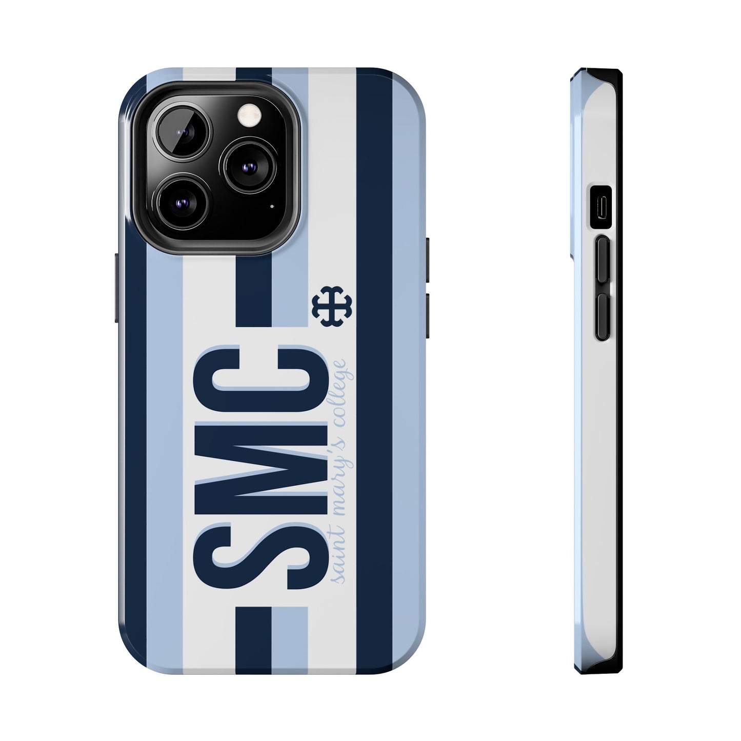 Saint Mary's College Phone Case SMC Navy/Belles Blue/White French Cross | Better in Blue Co.