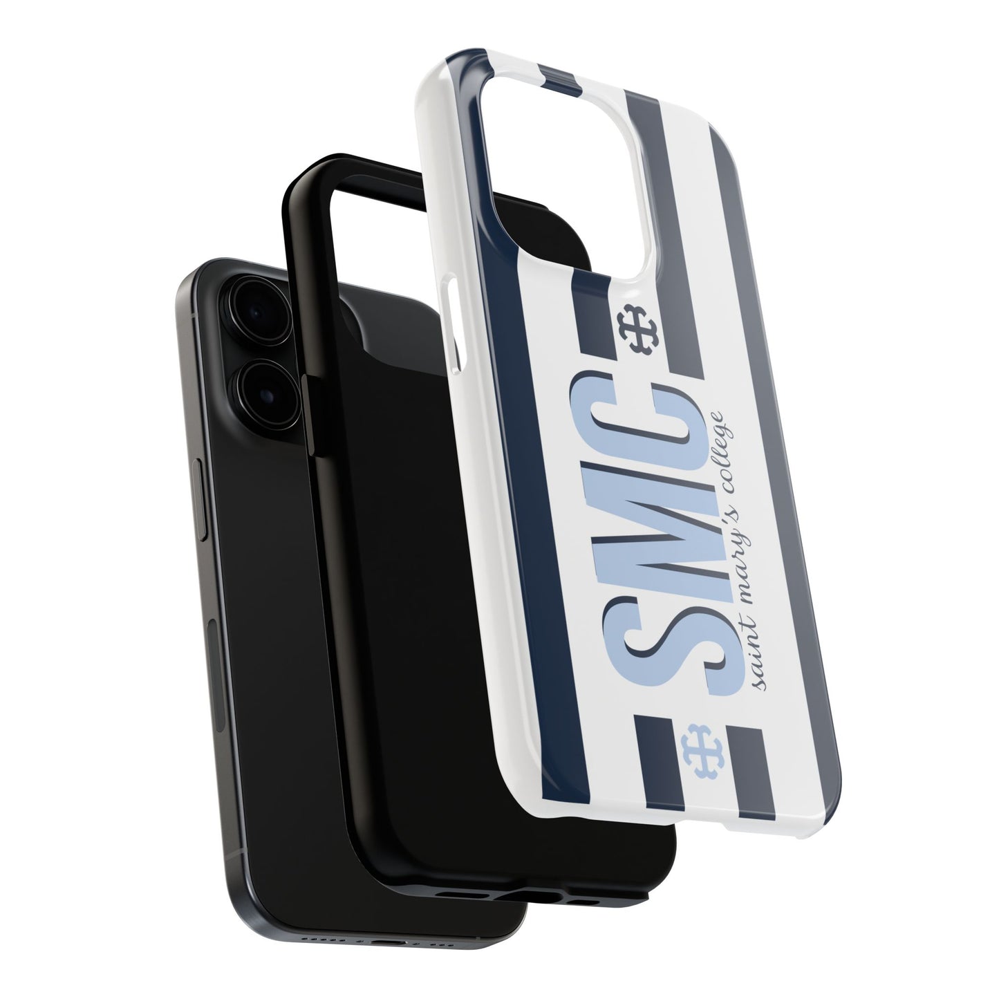 Saint Mary's College Navy Blue Striped Phone Case | French Cross | Better in Blue Co.
