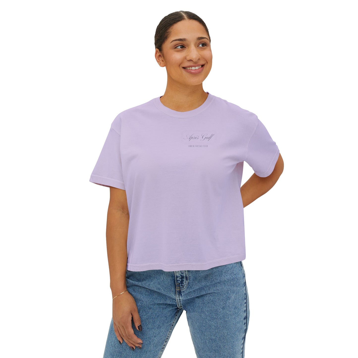 Saint Mary's College Après Golf Smick Social Club Women's Boxy Tee | Better in Blue Co.