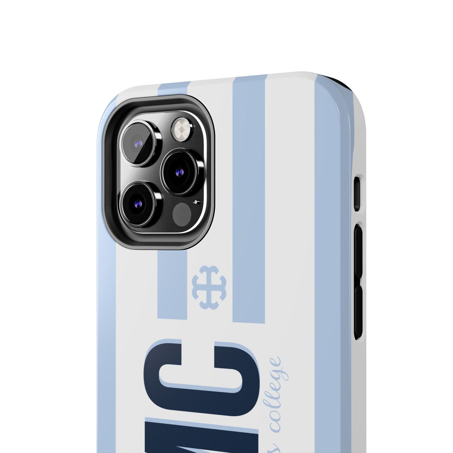 Saint Mary's College Belles Blue Striped Phone Case | French Cross | Better in Blue Co.
