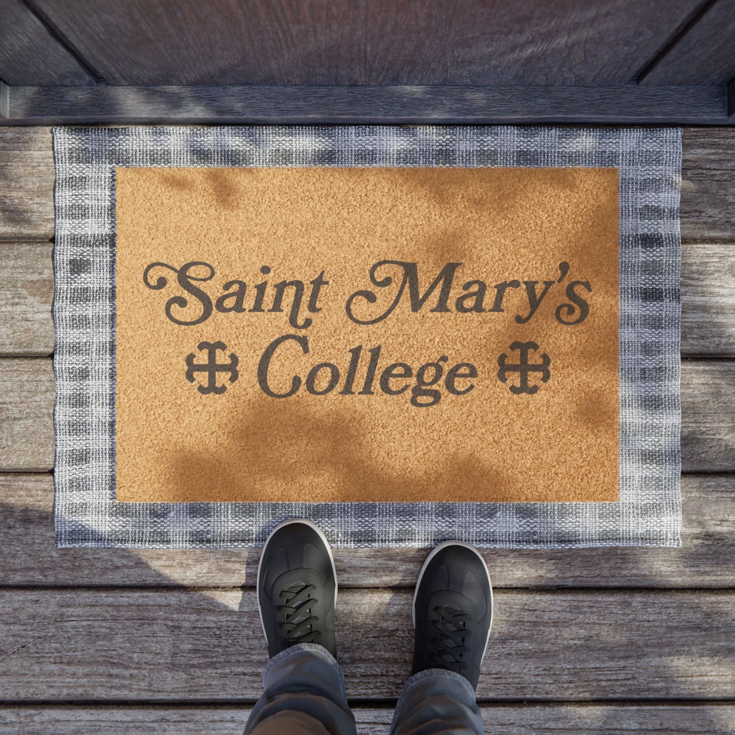 Saint Mary's College Doormat | French Cross | Better in Blue Co.