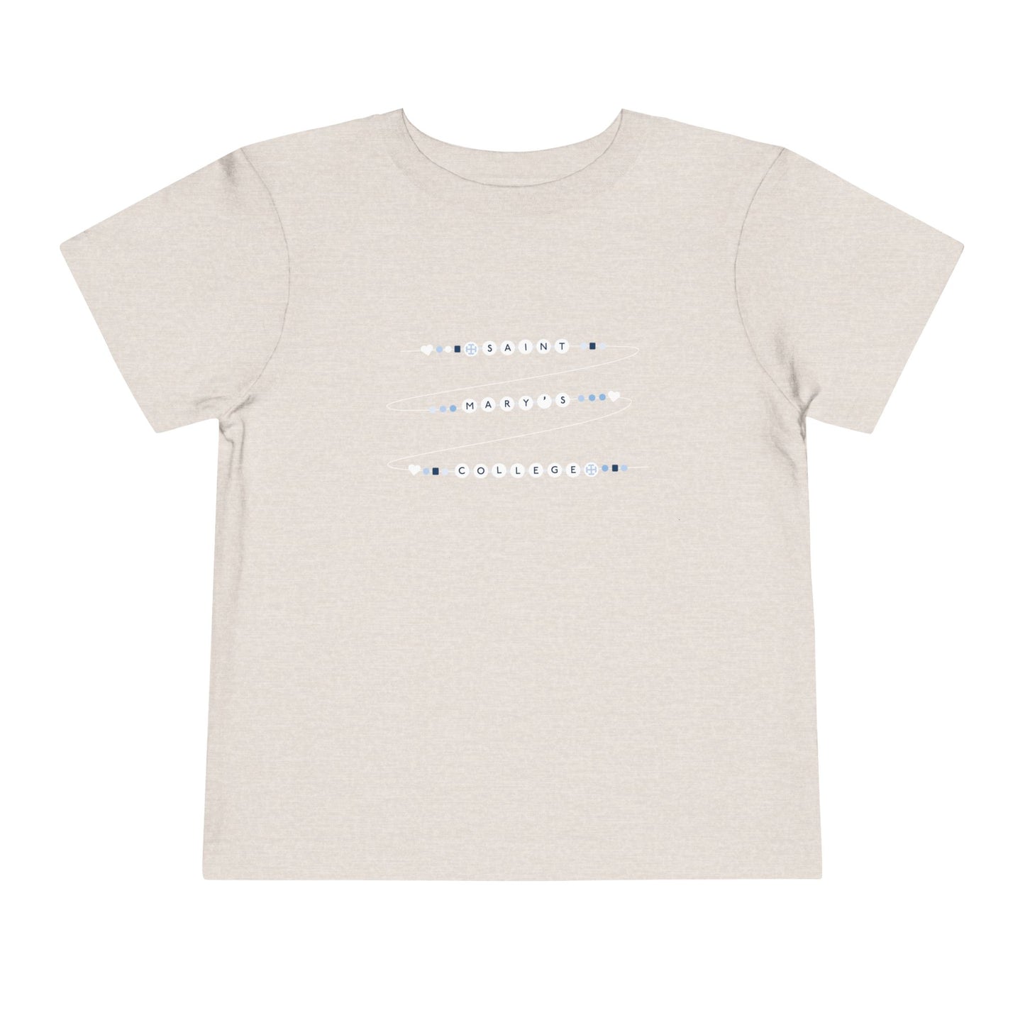 Saint Mary's College Friendship Bracelet  Toddler Short Sleeve Tee| Belles Blue | Smick | Better in Blue Co.