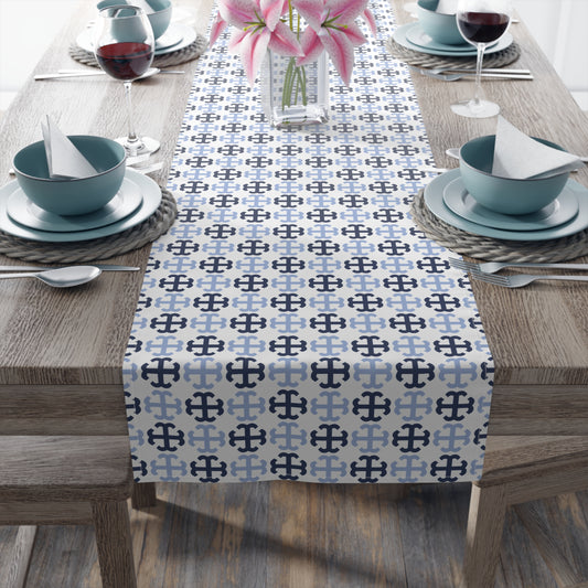 Saint Mary's College French Cross Table Runner (Cotton, Poly) | Better in Blue Co.