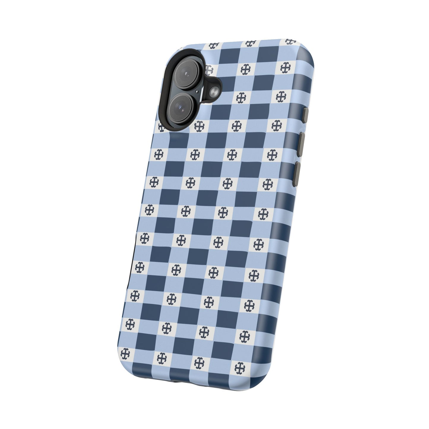 Saint Mary's College Gingham French Cross Magnetic Phone Case | Belles Blue | Better in Blue Co.