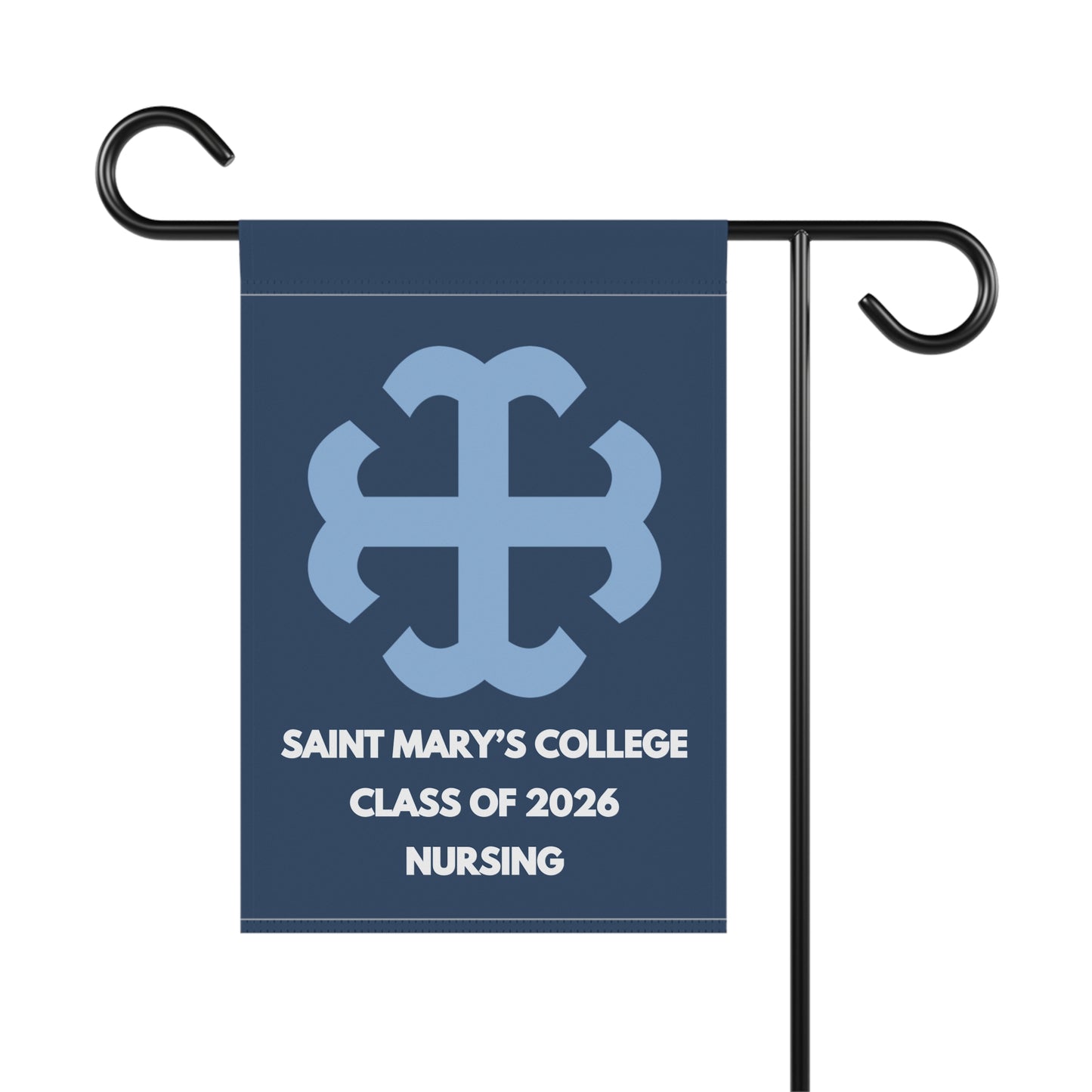 Saint Mary's College Navy/ Belles Blue Nursing Class of 2026 Garden Flag | French Cross | Better in Blue Co.